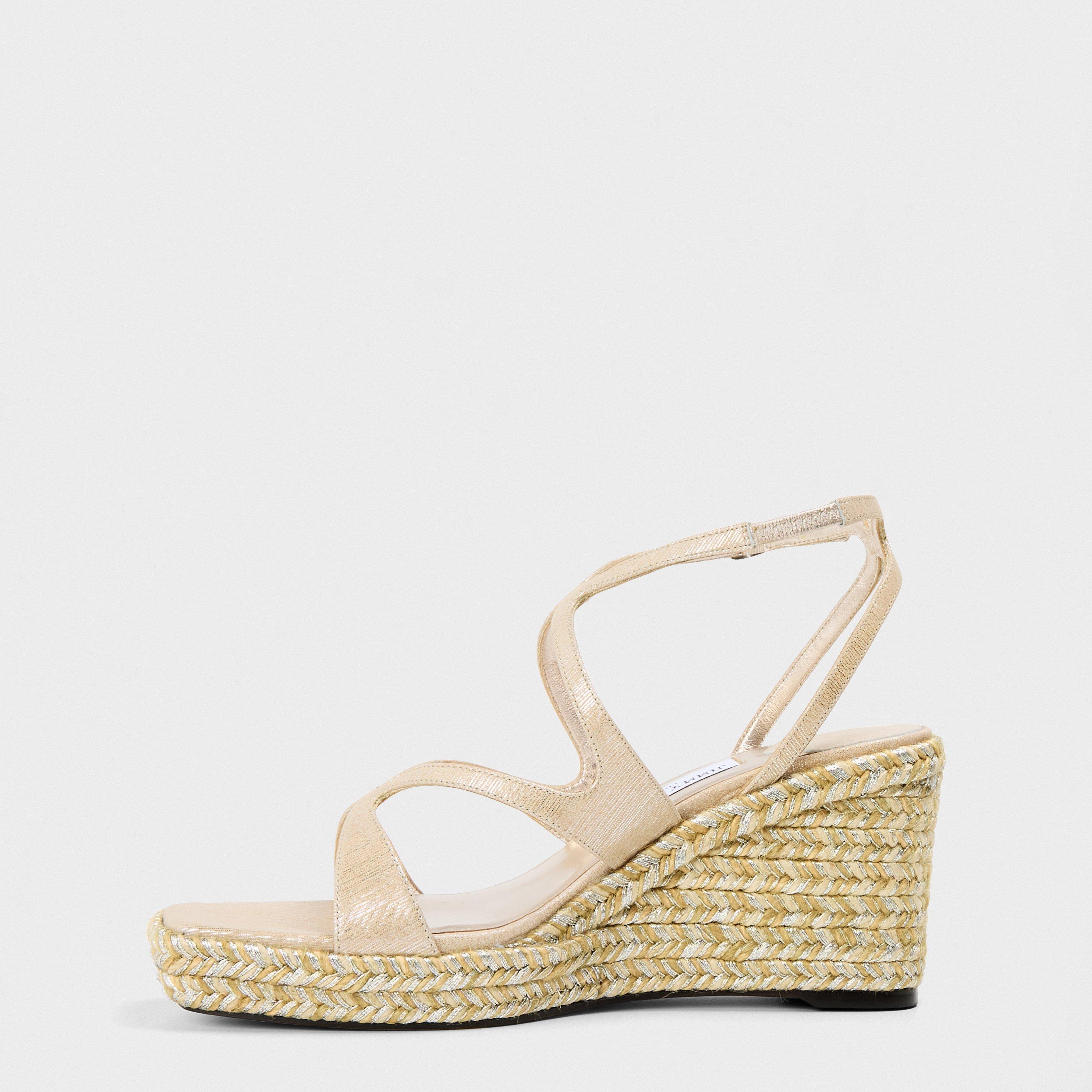 Soft Gold - Jimmy Choo - Women's Ayla Wedge Heeled Sandals - 2