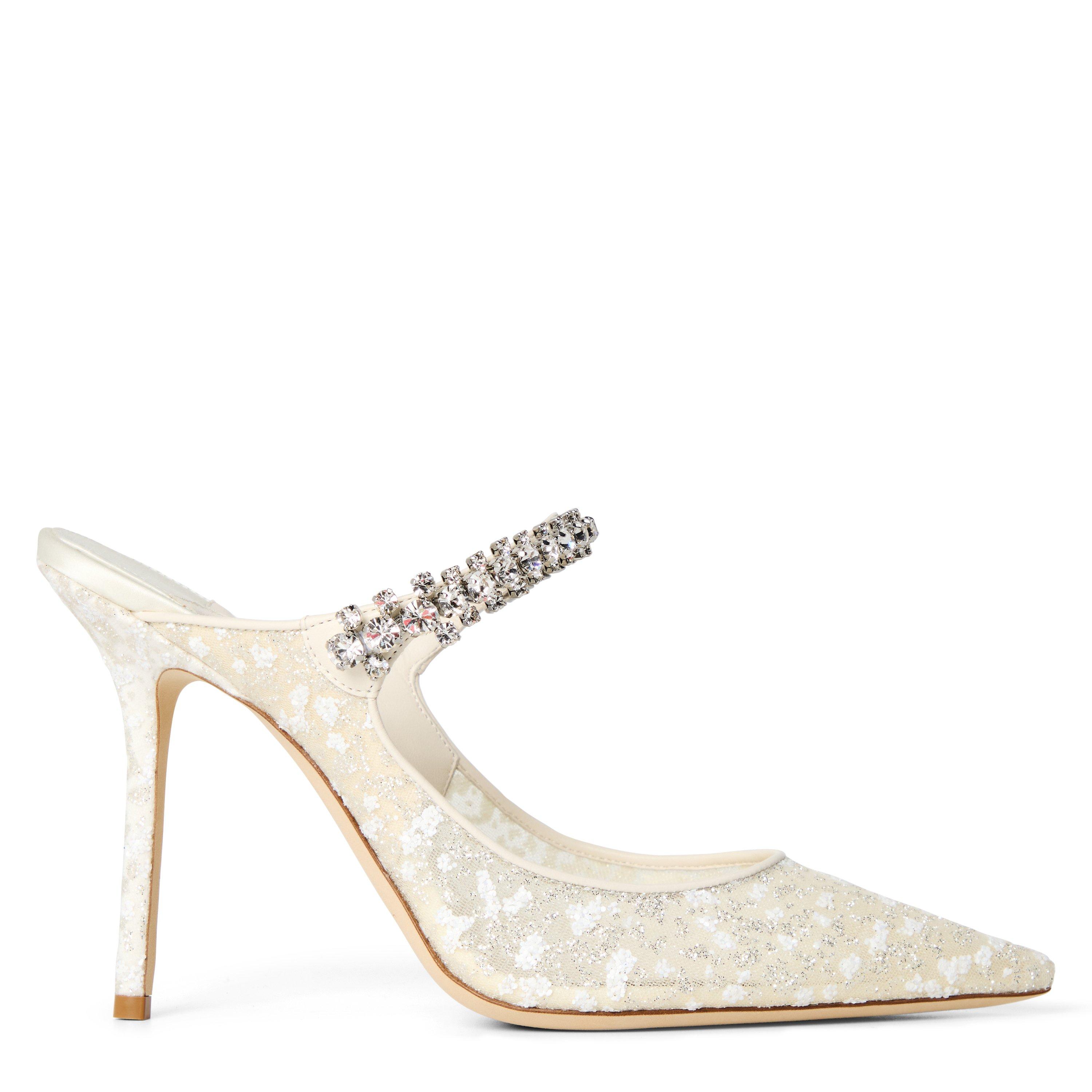 Silver White - Jimmy Choo - Women's Bing Heeled Mules - 1