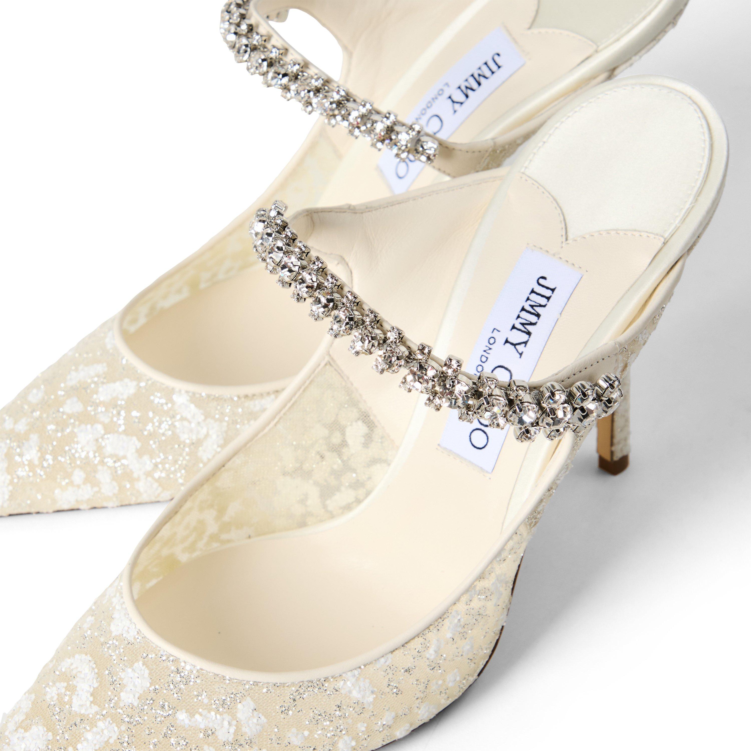 Silver White - Jimmy Choo - Women's Bing Heeled Mules - 3
