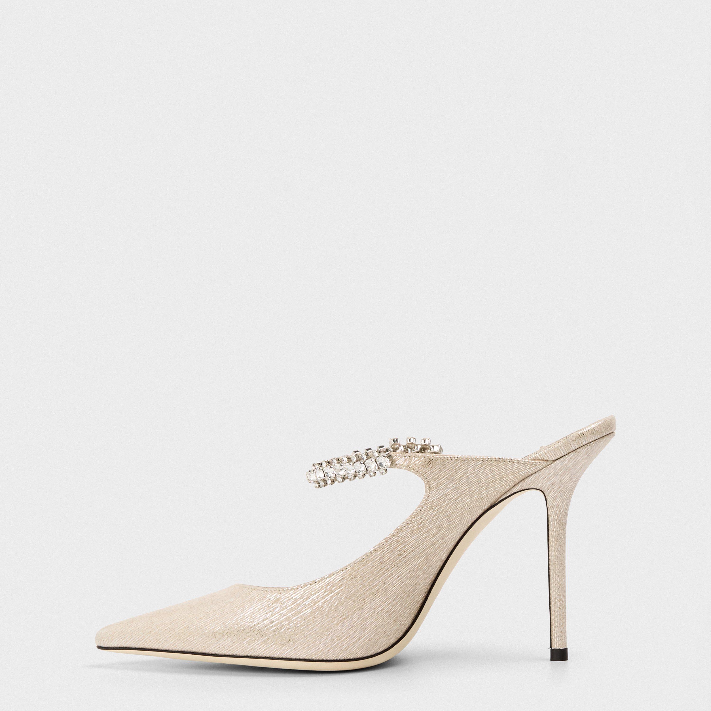 Soft Gold - Jimmy Choo - Women's Bing Heeled Mules - 2