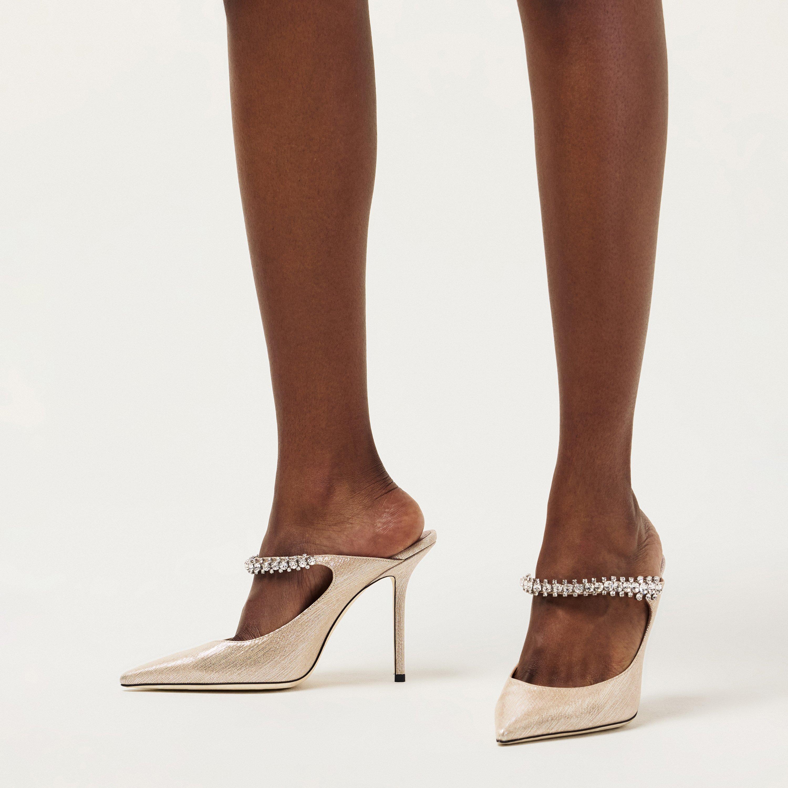 Soft Gold - Jimmy Choo - Women's Bing Heeled Mules - 3