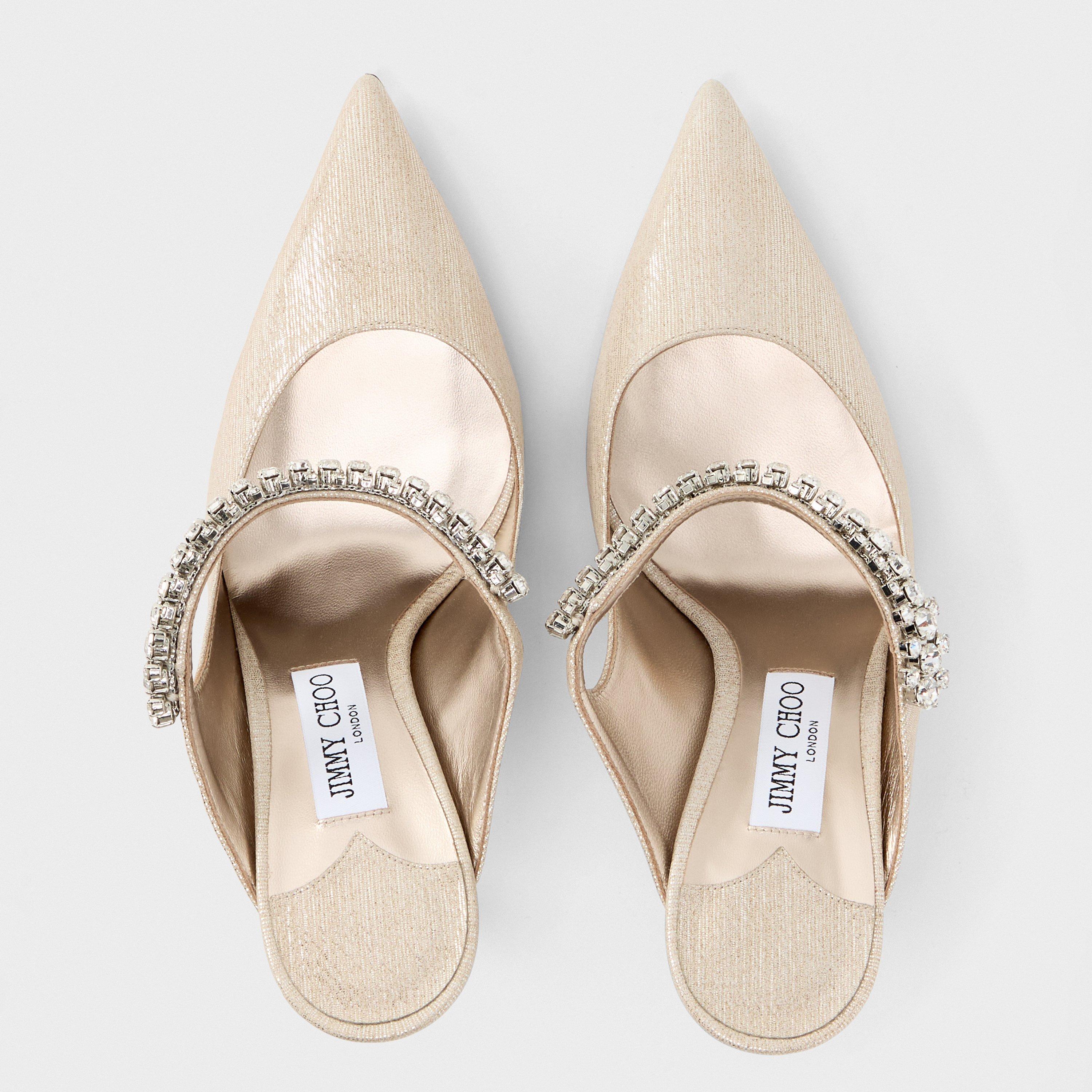 Soft Gold - Jimmy Choo - Women's Bing Heeled Mules - 5