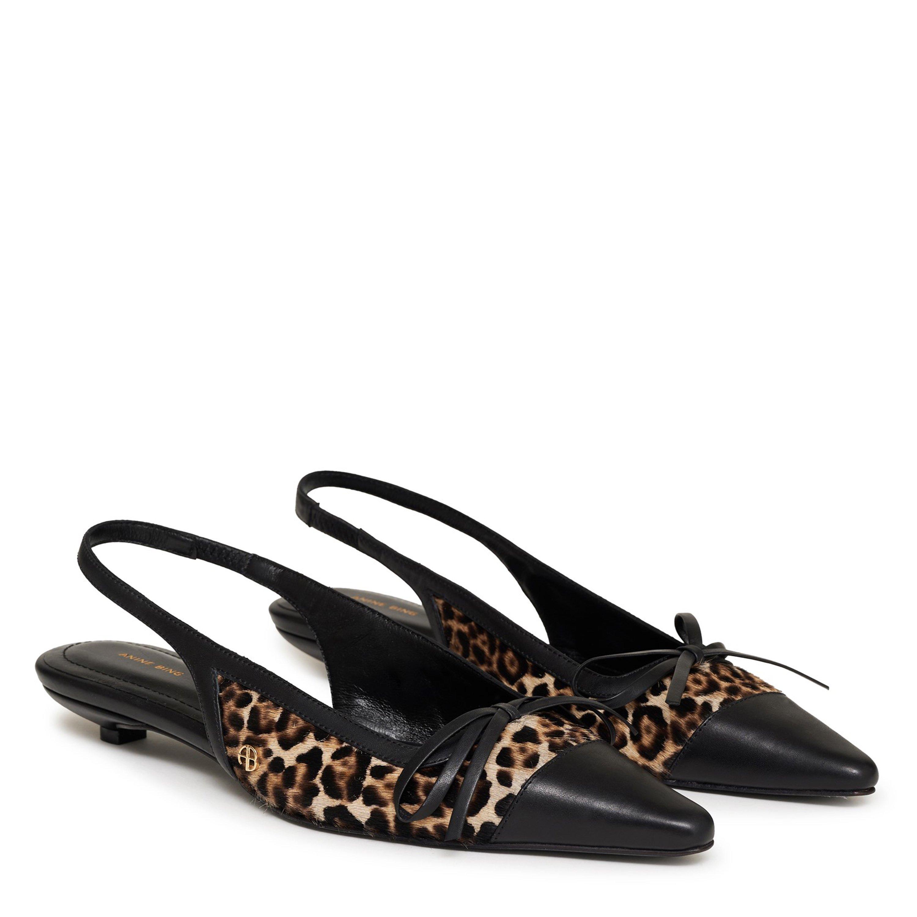 Leopard - Anine Bing - Womens Zoey Slingback Heels - 2