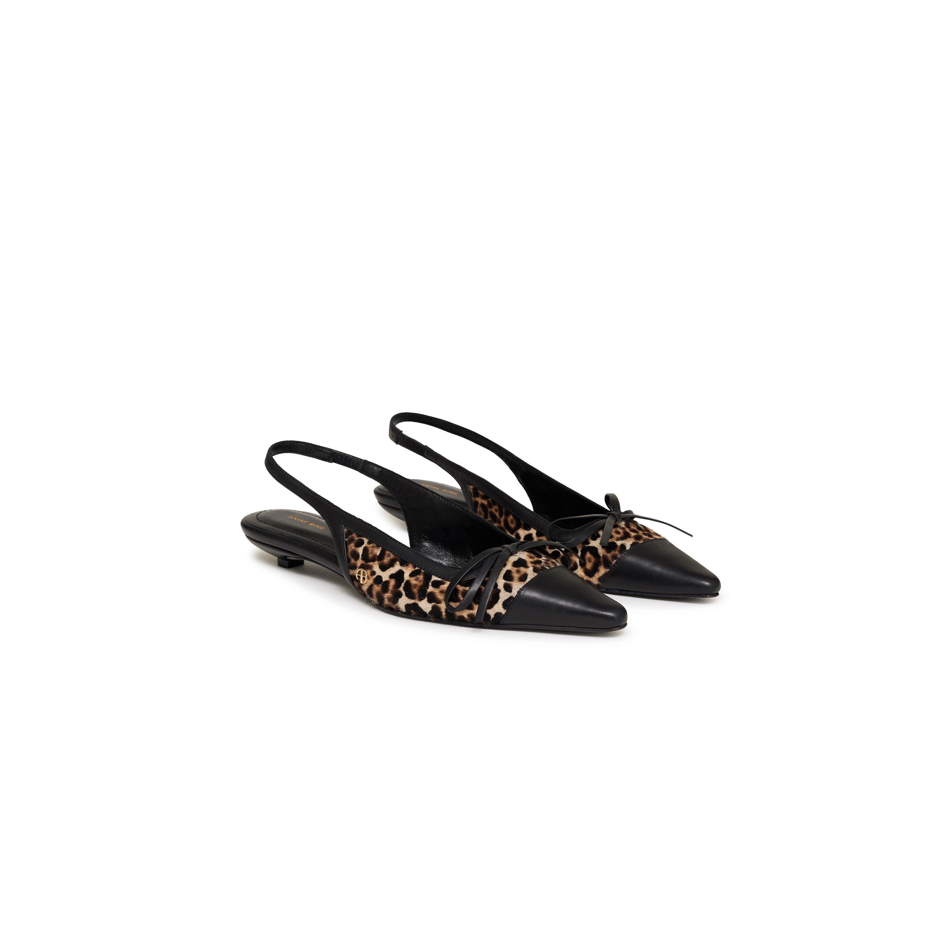 Leopard - Anine Bing - Womens Zoey Slingback Heels - 3