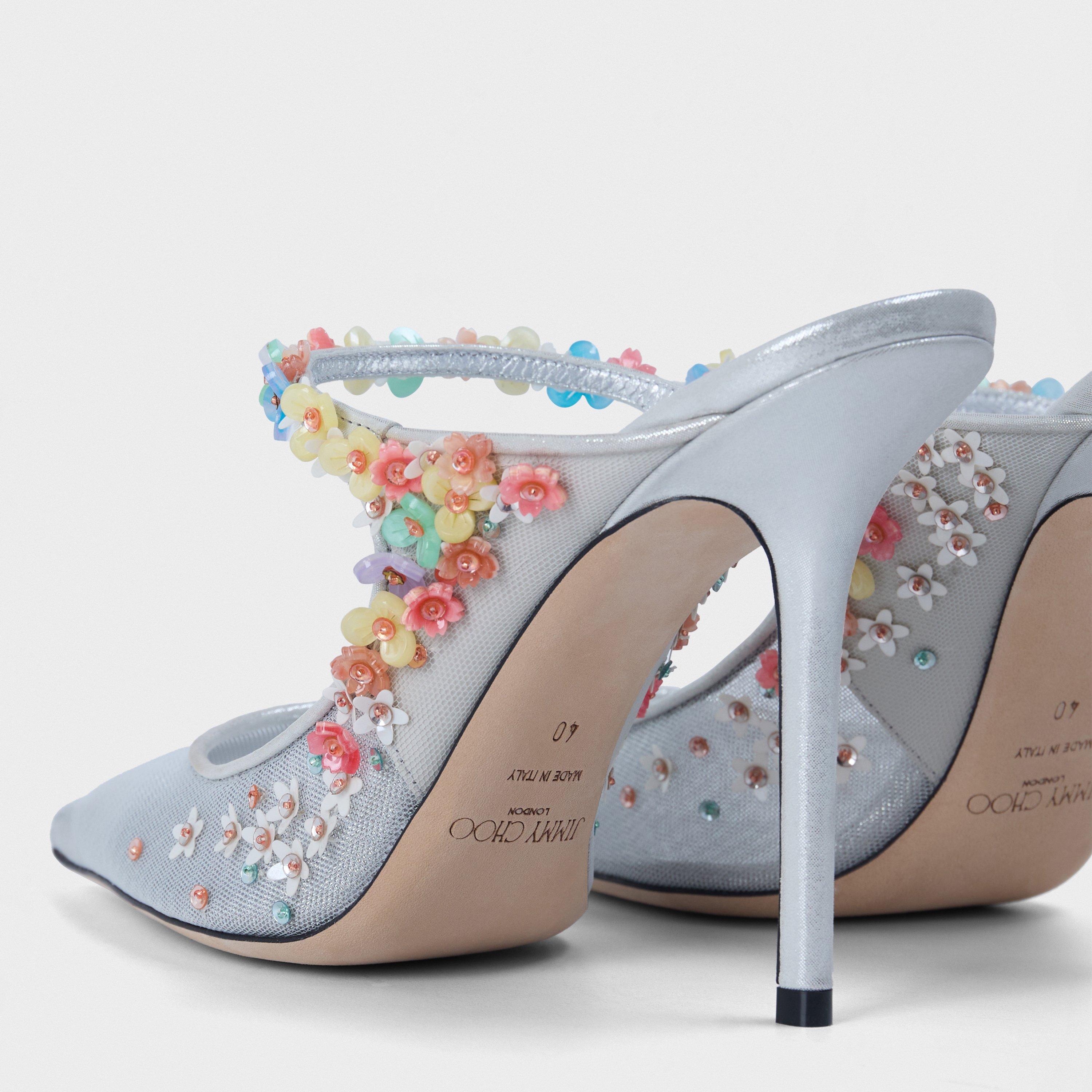 Siler/Multi - Jimmy Choo - Women's Bing Daisy Heeled Mules - 4