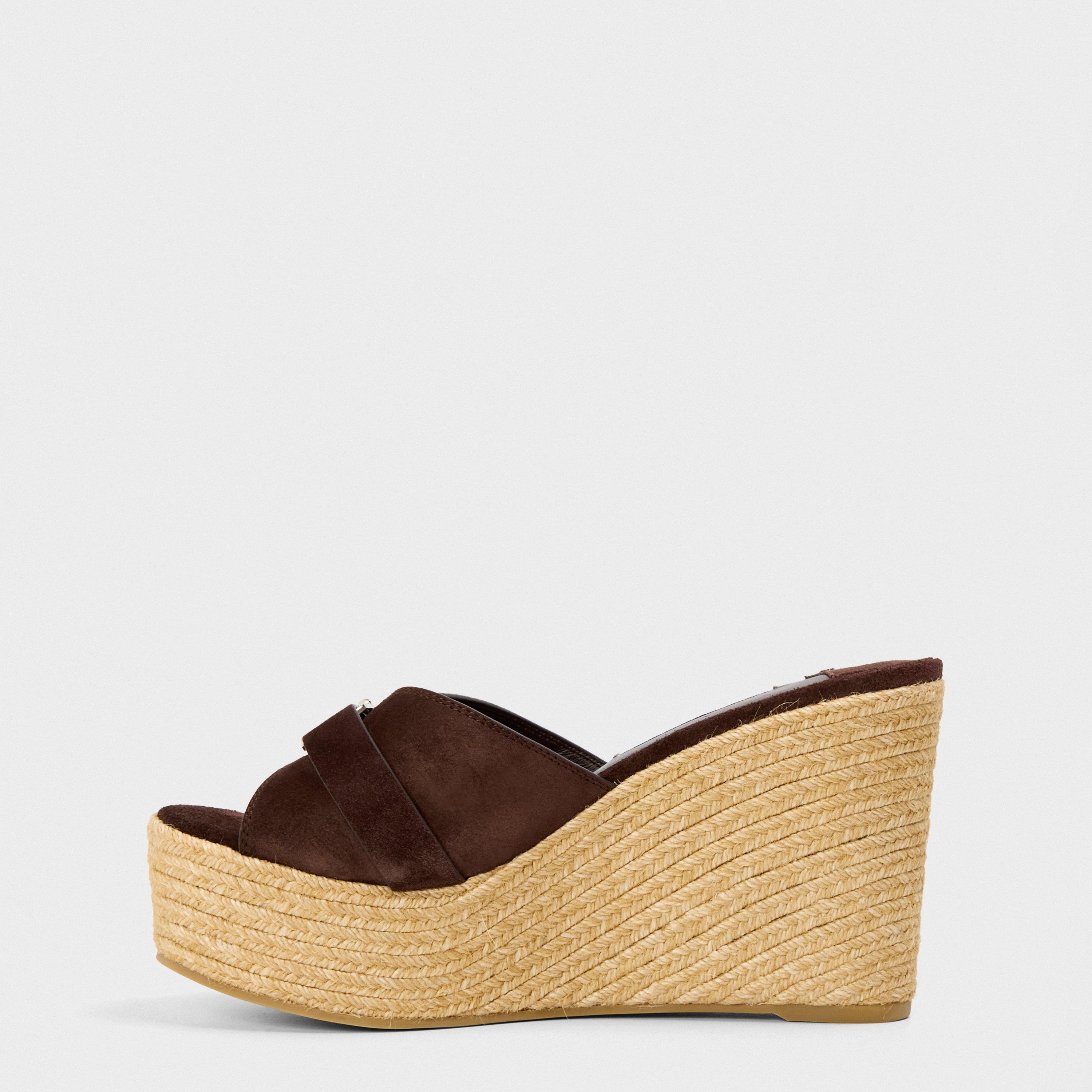 Choco Silver - Jimmy Choo - Women's Leda Wedge Heeled Sandals - 2