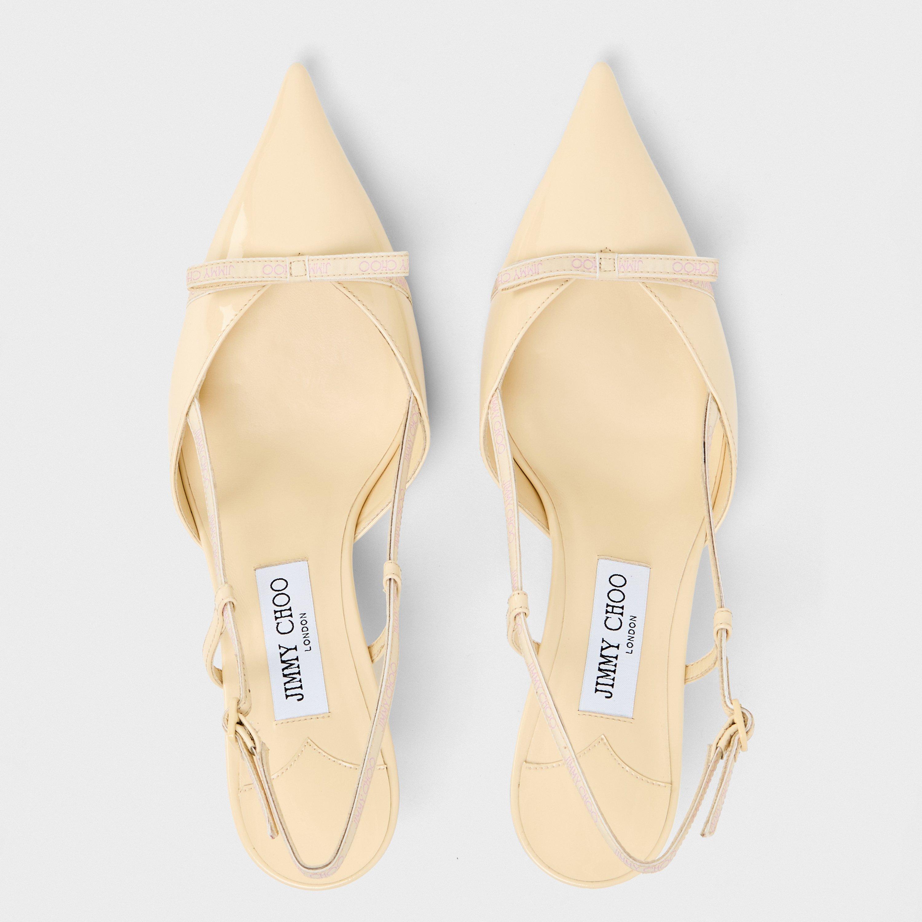 Buttermilk - Jimmy Choo - Women's Camila 65mm Pointed Toe Slingbacks - 5