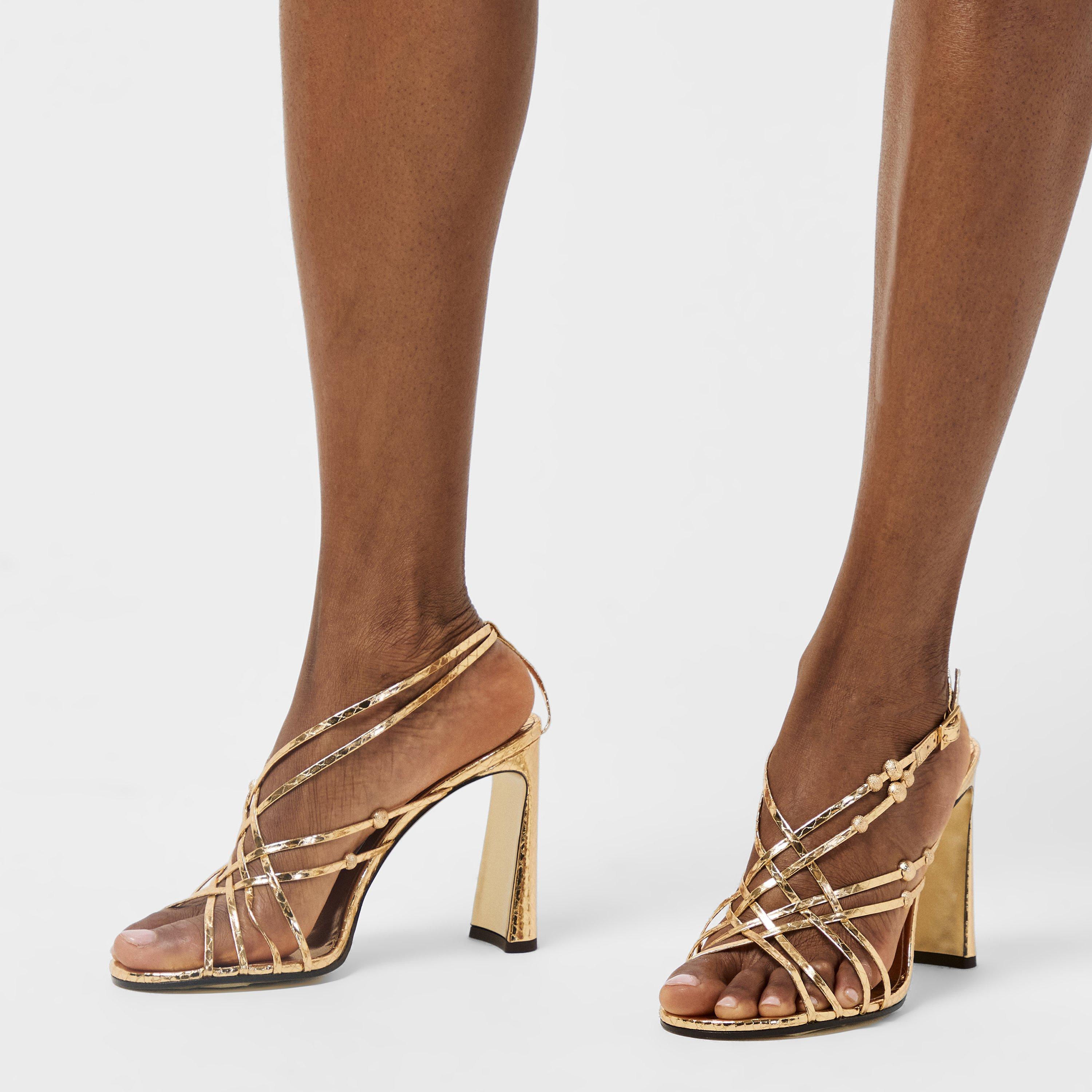 Light Gold - Jimmy Choo - Women's Felice 95 Heeled Sandals - 3