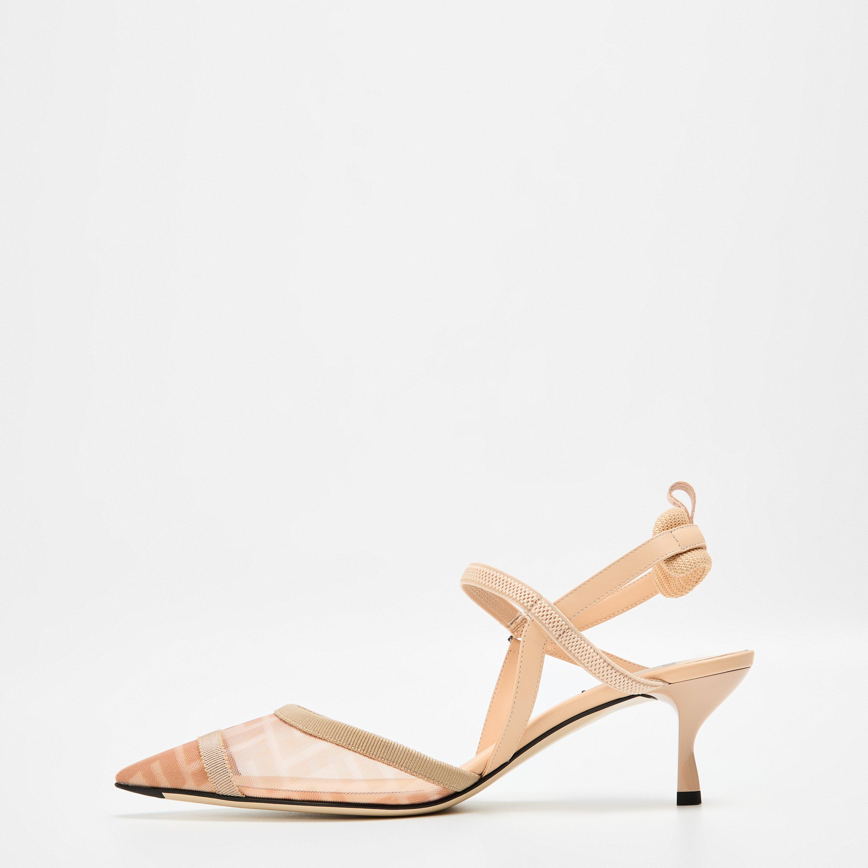 Rose/Almond - Fendi - Ff Motif Slingbacks - 2