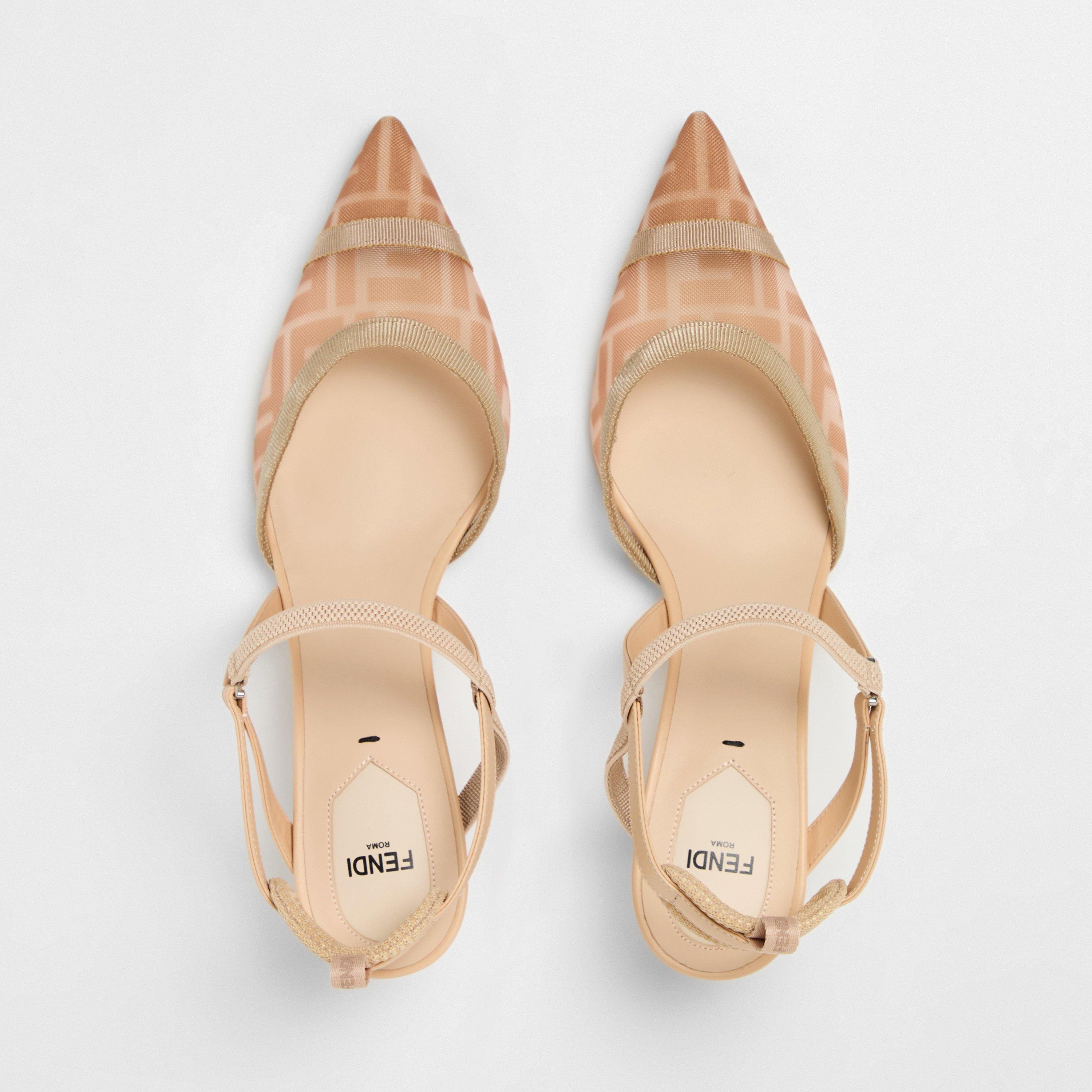 Rose/Almond - Fendi - Ff Motif Slingbacks - 5