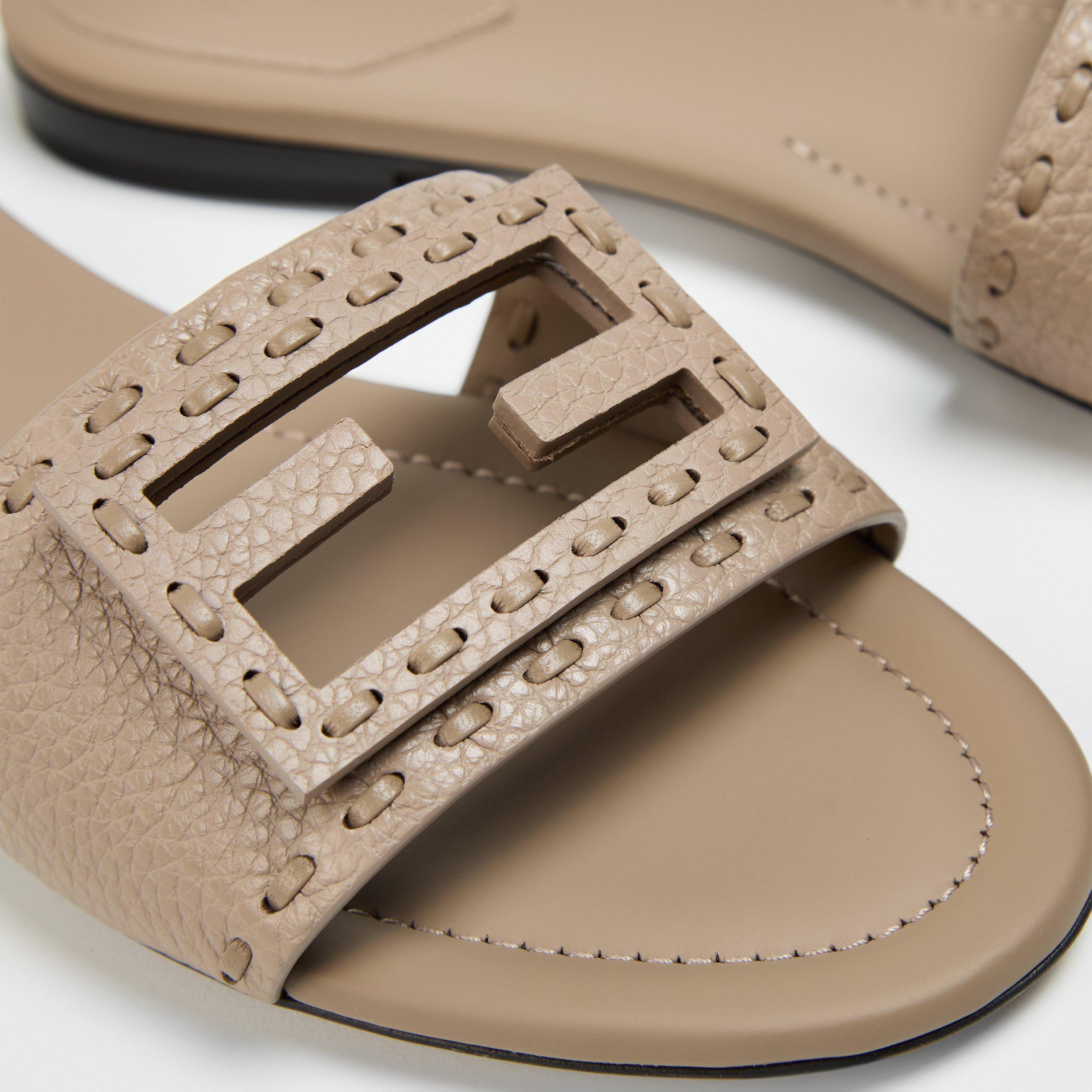 Tortor/Tortor - Fendi - Baguette Leather Sliders - 4