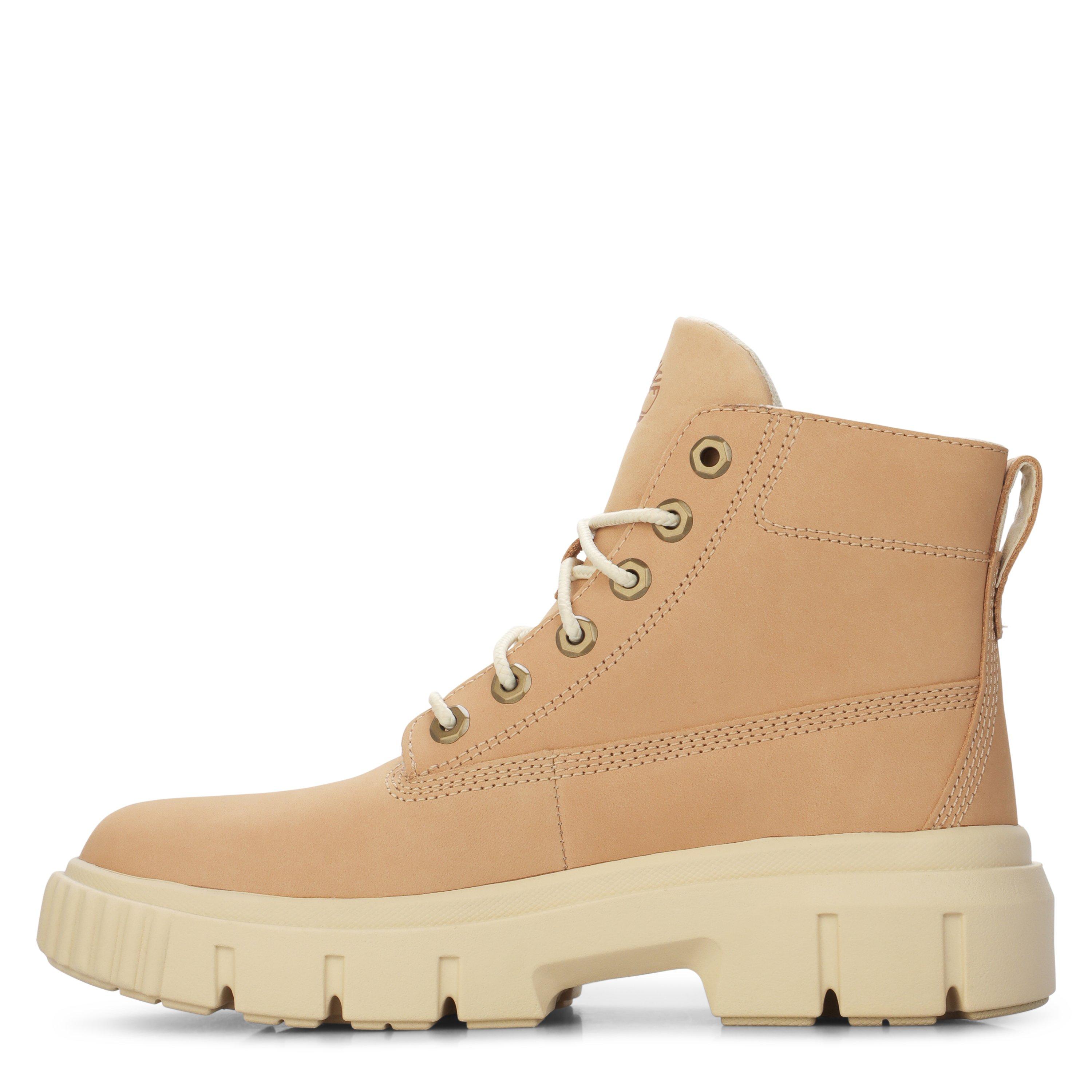 Lt Beige Nubuck - Timberland - Timberland Greyfield Mid Lace Up Boot Light Be Platform Boots Womens - 2
