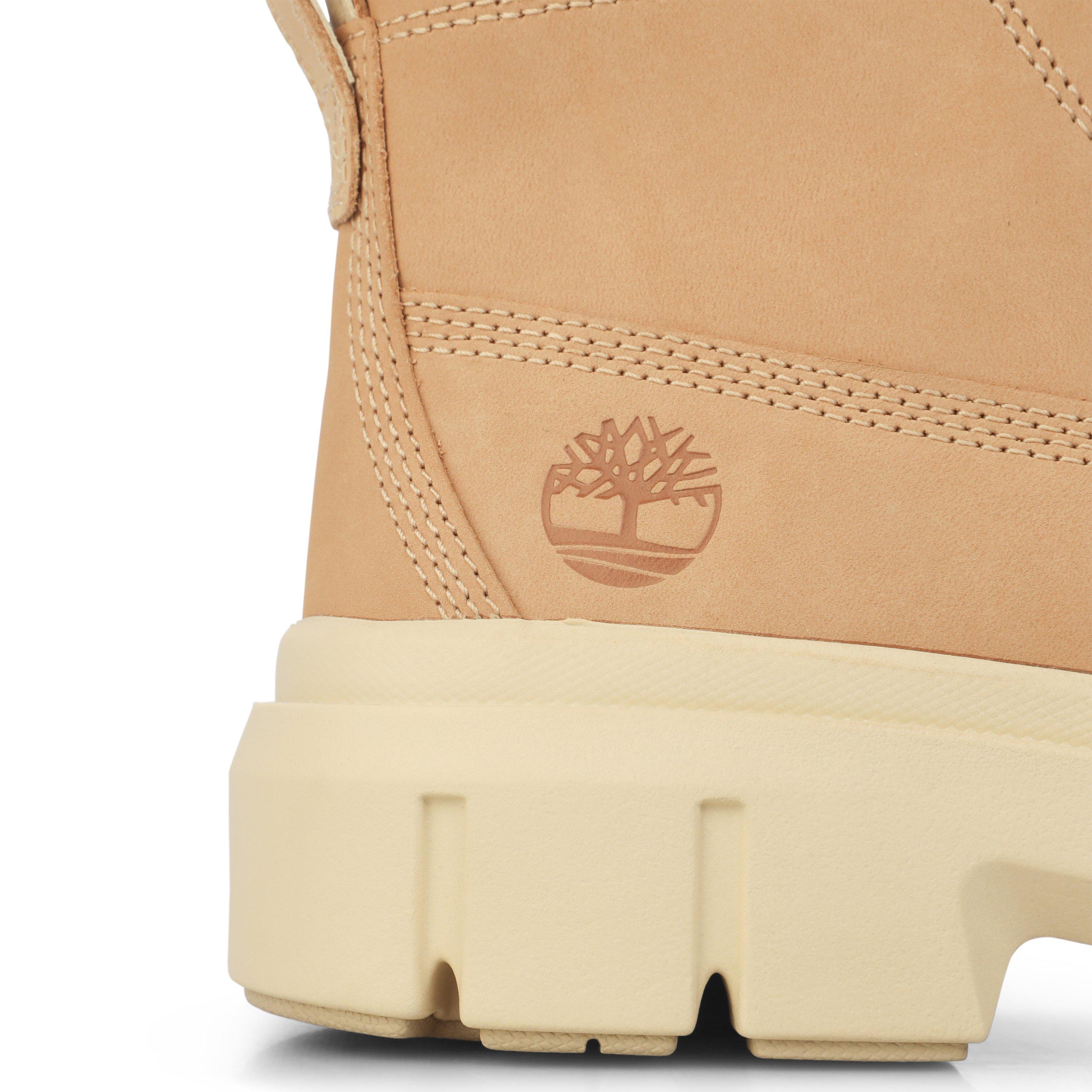 Lt Beige Nubuck - Timberland - Timberland Greyfield Mid Lace Up Boot Light Be Platform Boots Womens - 4