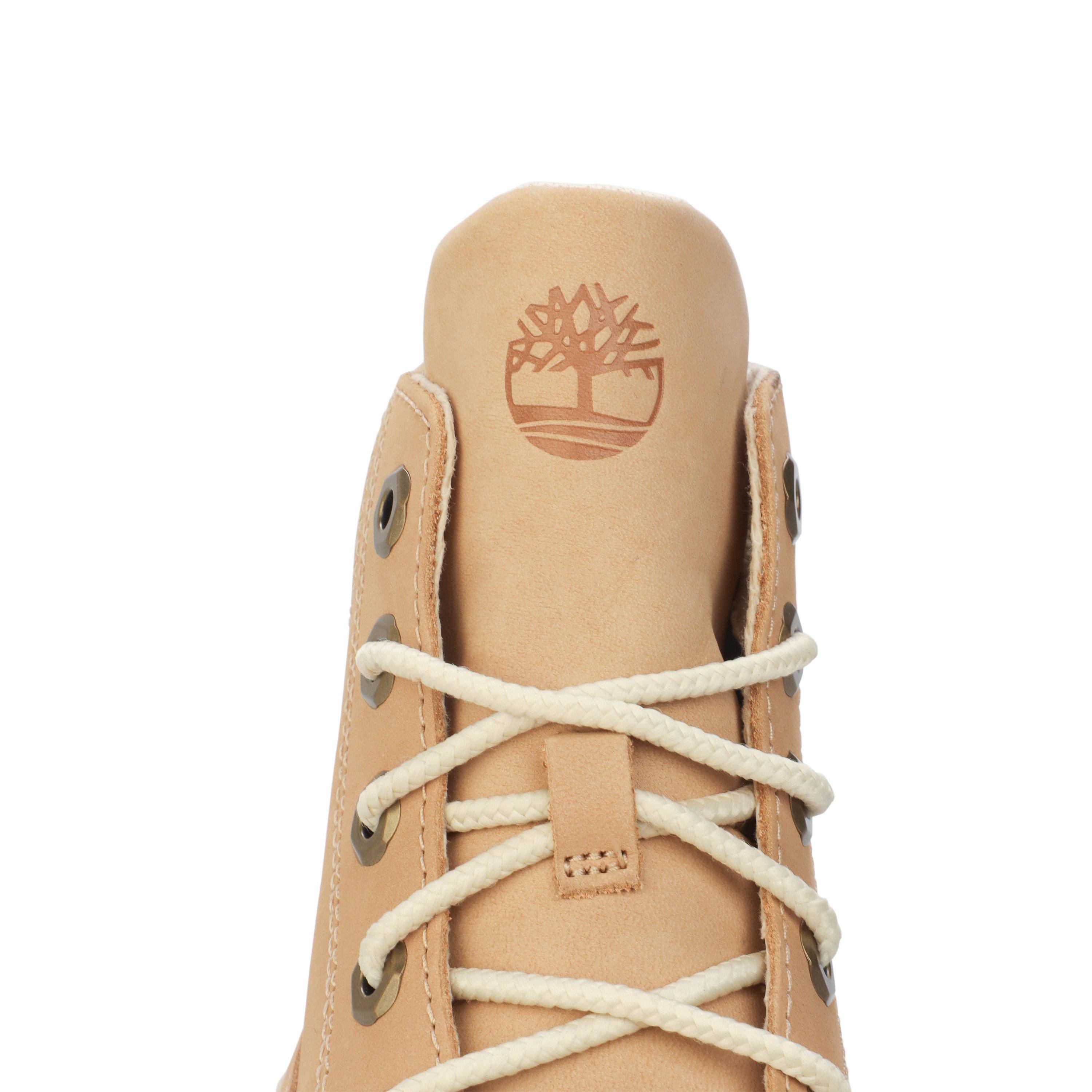 Lt Beige Nubuck - Timberland - Timberland Greyfield Mid Lace Up Boot Light Be Platform Boots Womens - 5