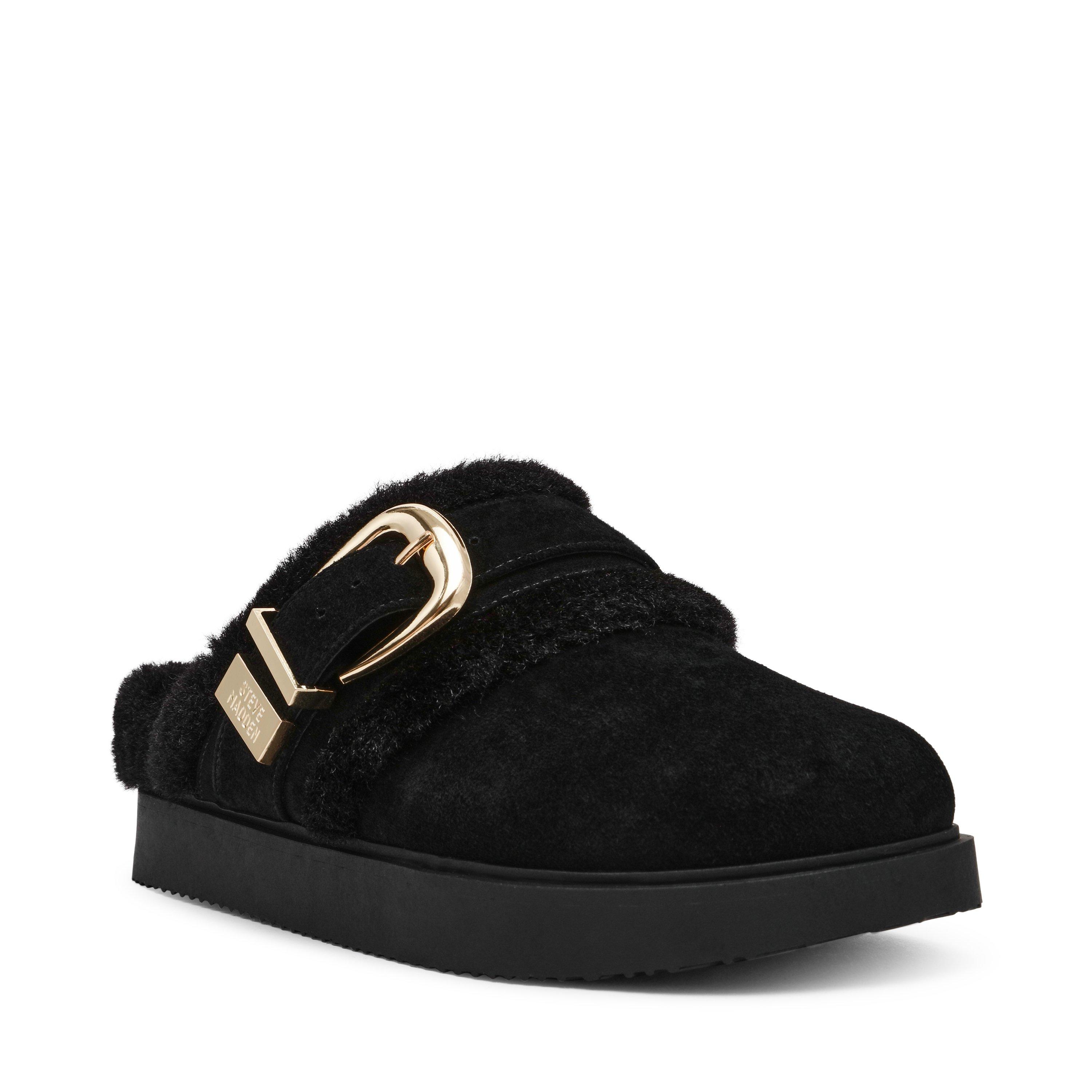 Zwart suède - Steve Madden - Madden Cozy Up Mule Ld99 - 2