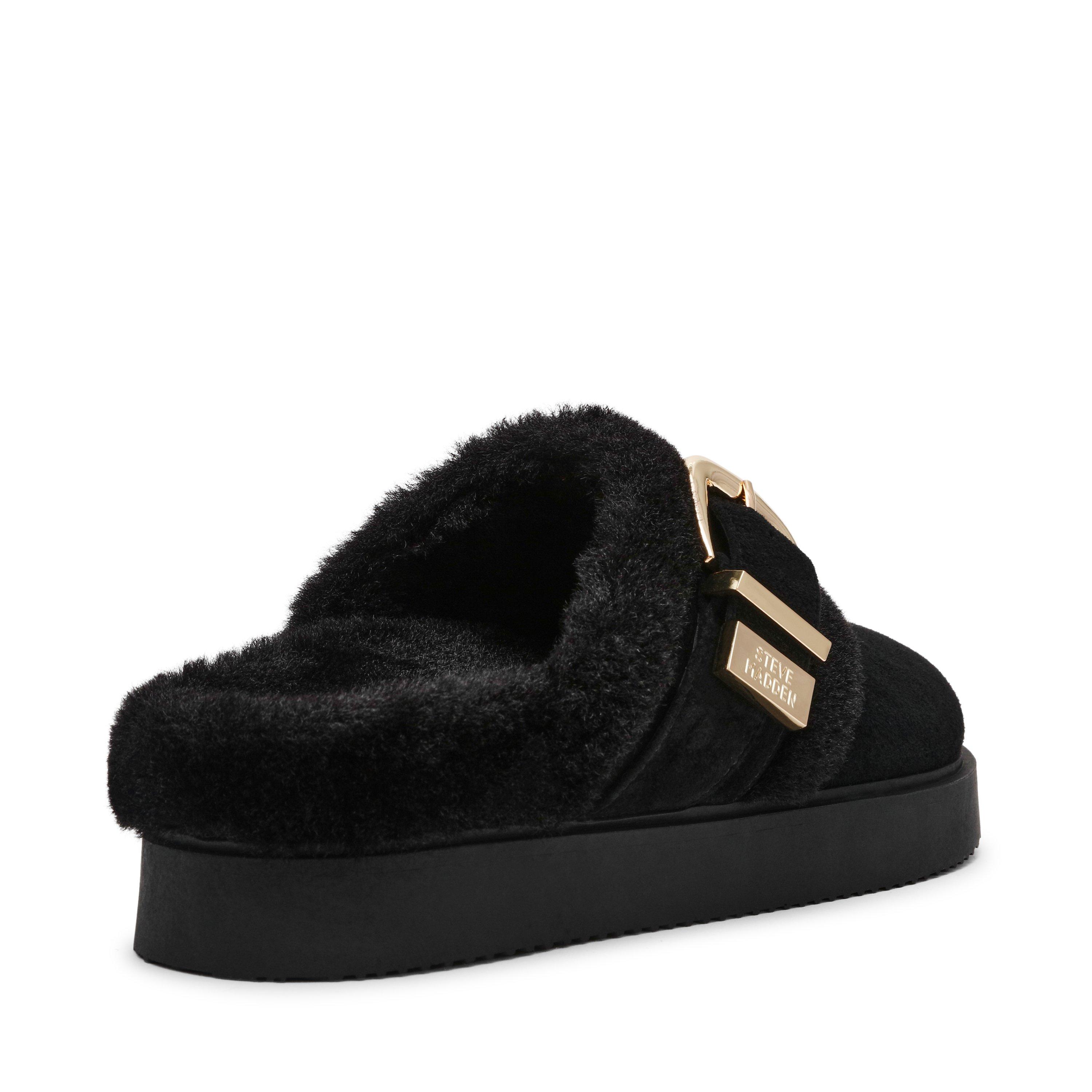 Zwart suède - Steve Madden - Madden Cozy Up Mule Ld99 - 3