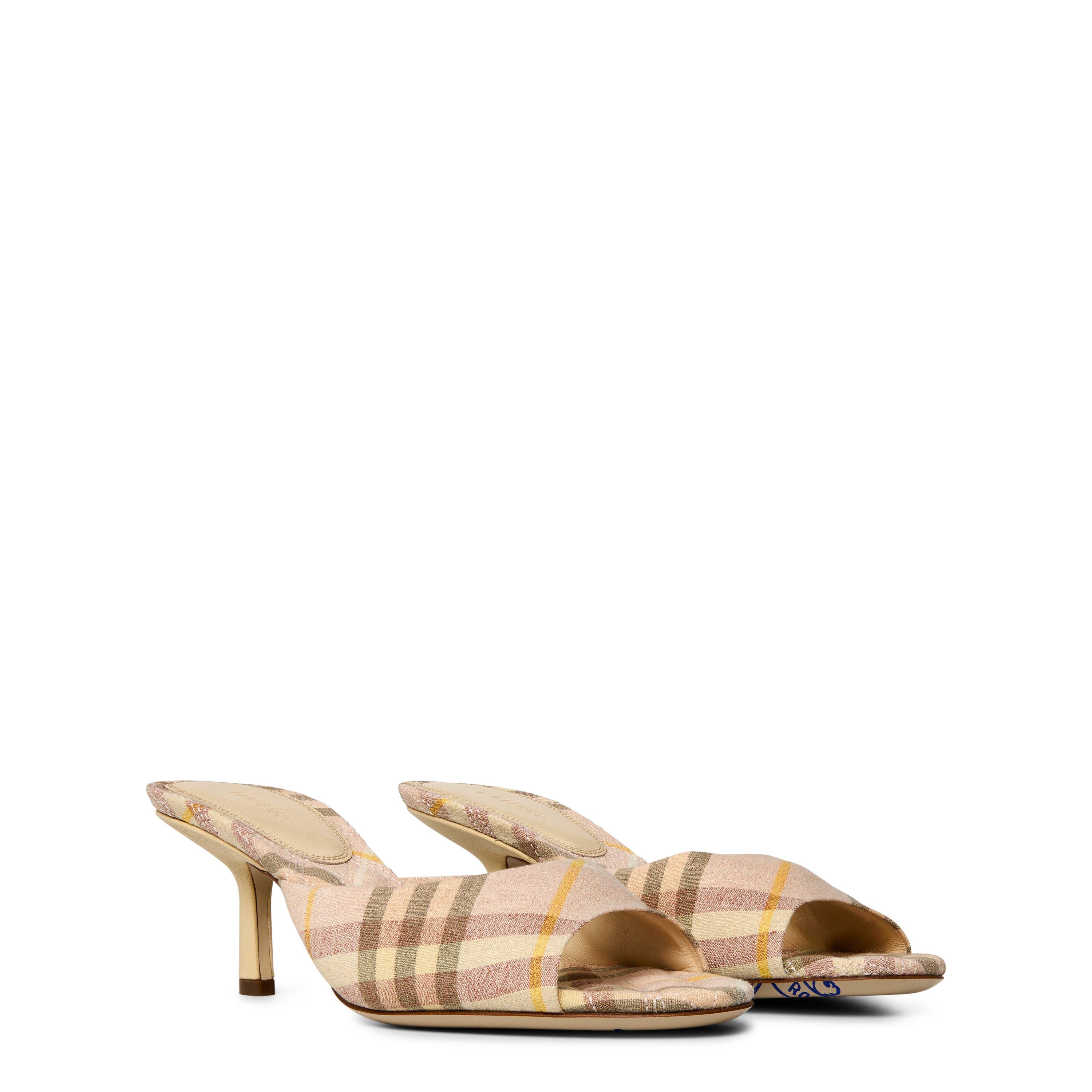 Teacup - Burberry - Check 65mm Mews Low Mules - 3