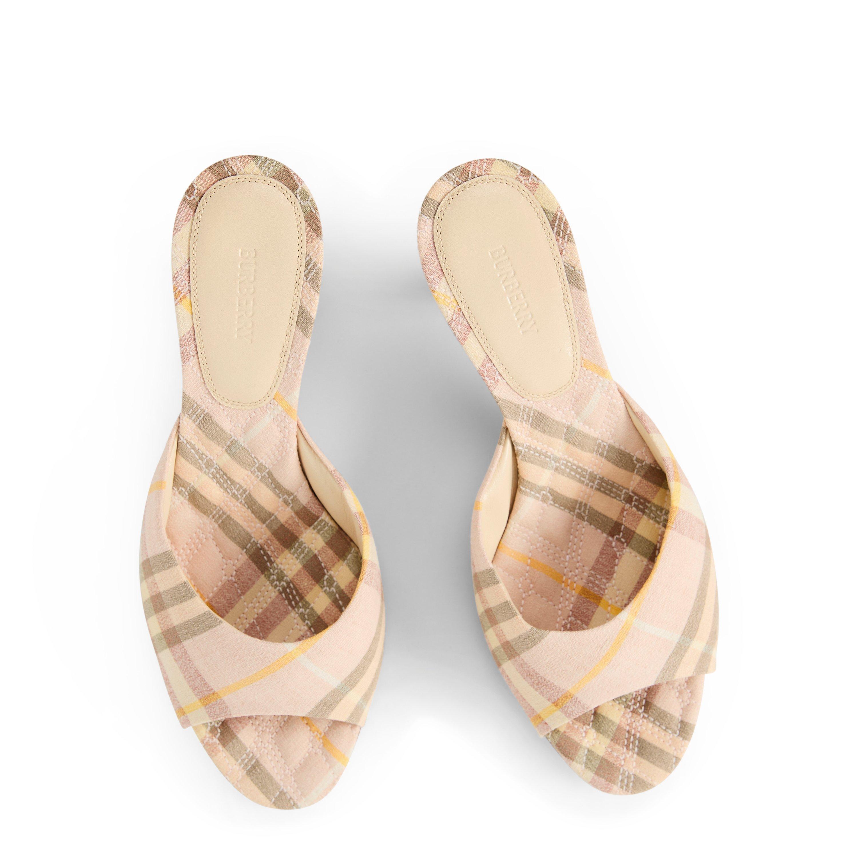 Teacup - Burberry - Check 65mm Mews Low Mules - 5