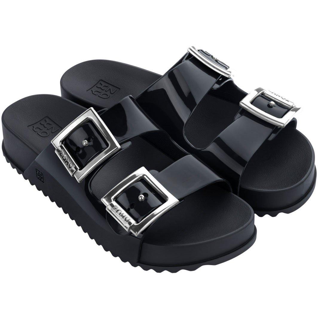 Zaxy Women's Flat Sandals - Black - 5 (38)