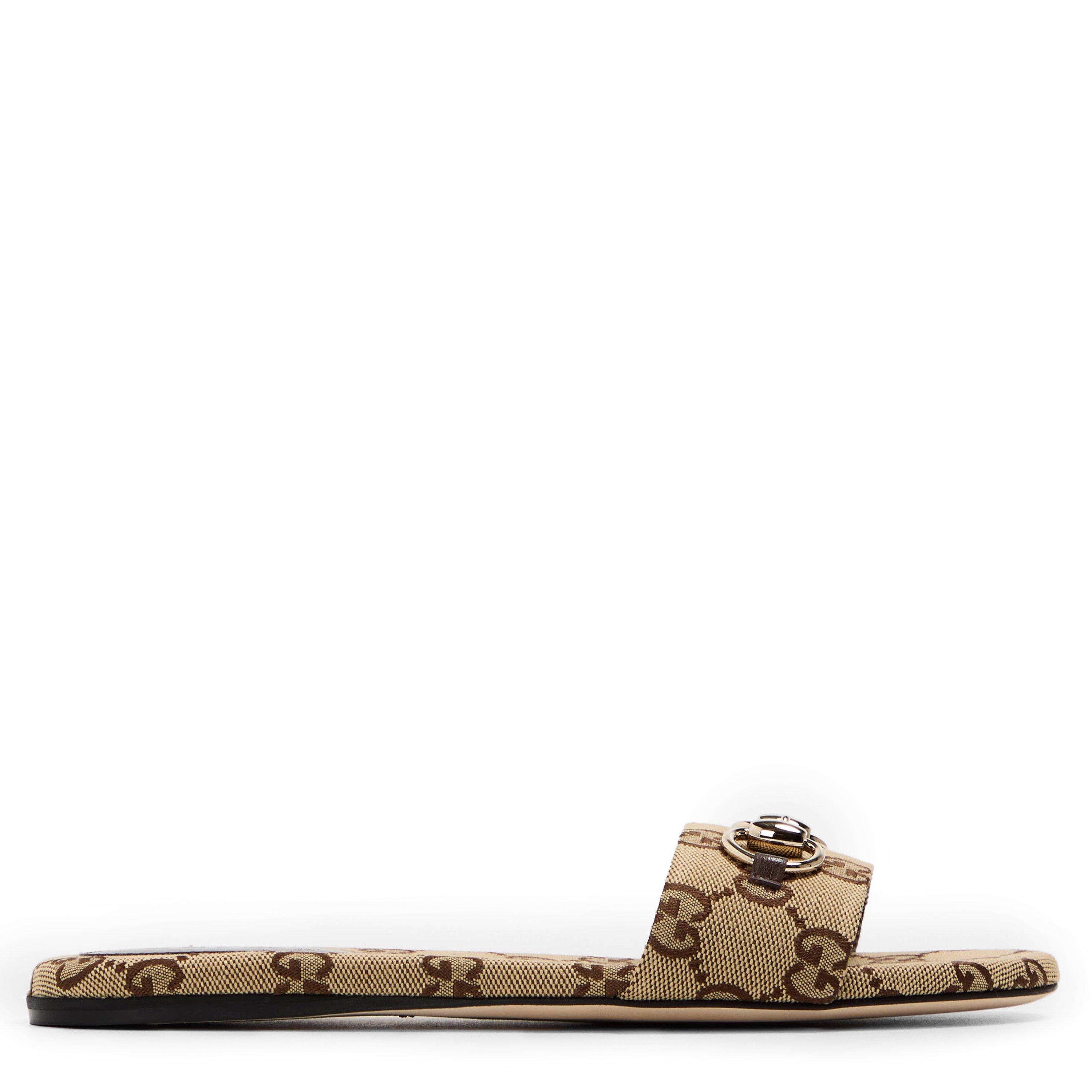 Camel/Beige - Gucci - Women's Siada Slide Flat Sandals - 1