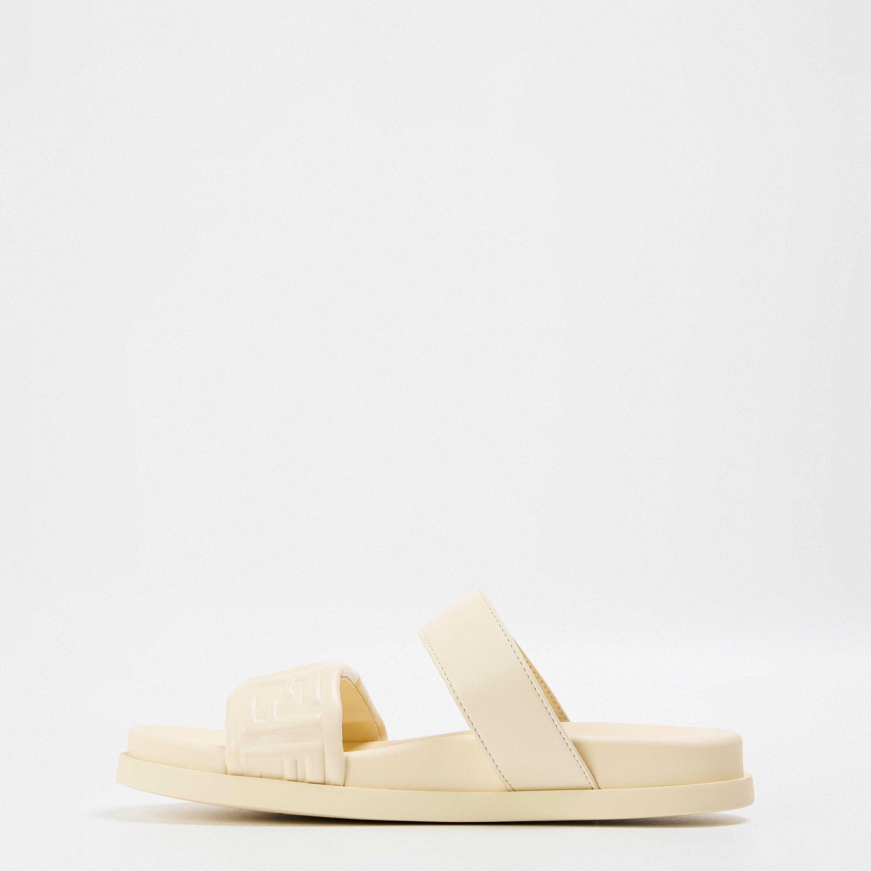 Banana - Fendi - Women's Double Strap Leather Flat Sandals - 2