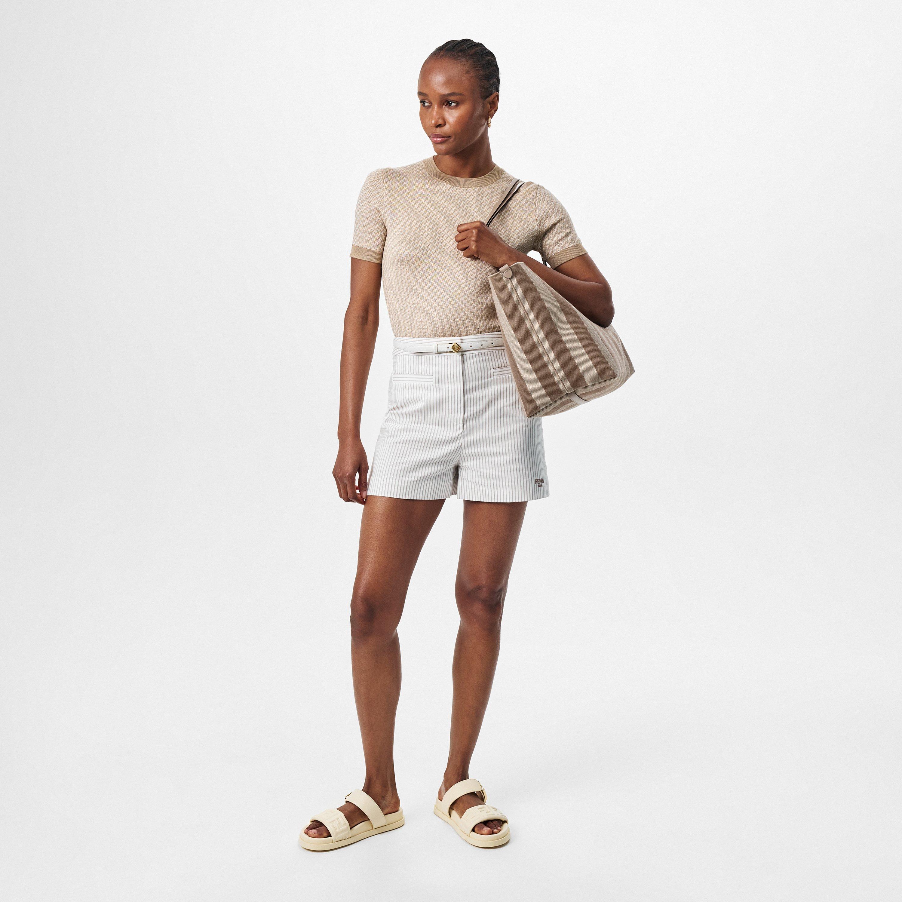 Banana - Fendi - Women's Double Strap Leather Flat Sandals - 6