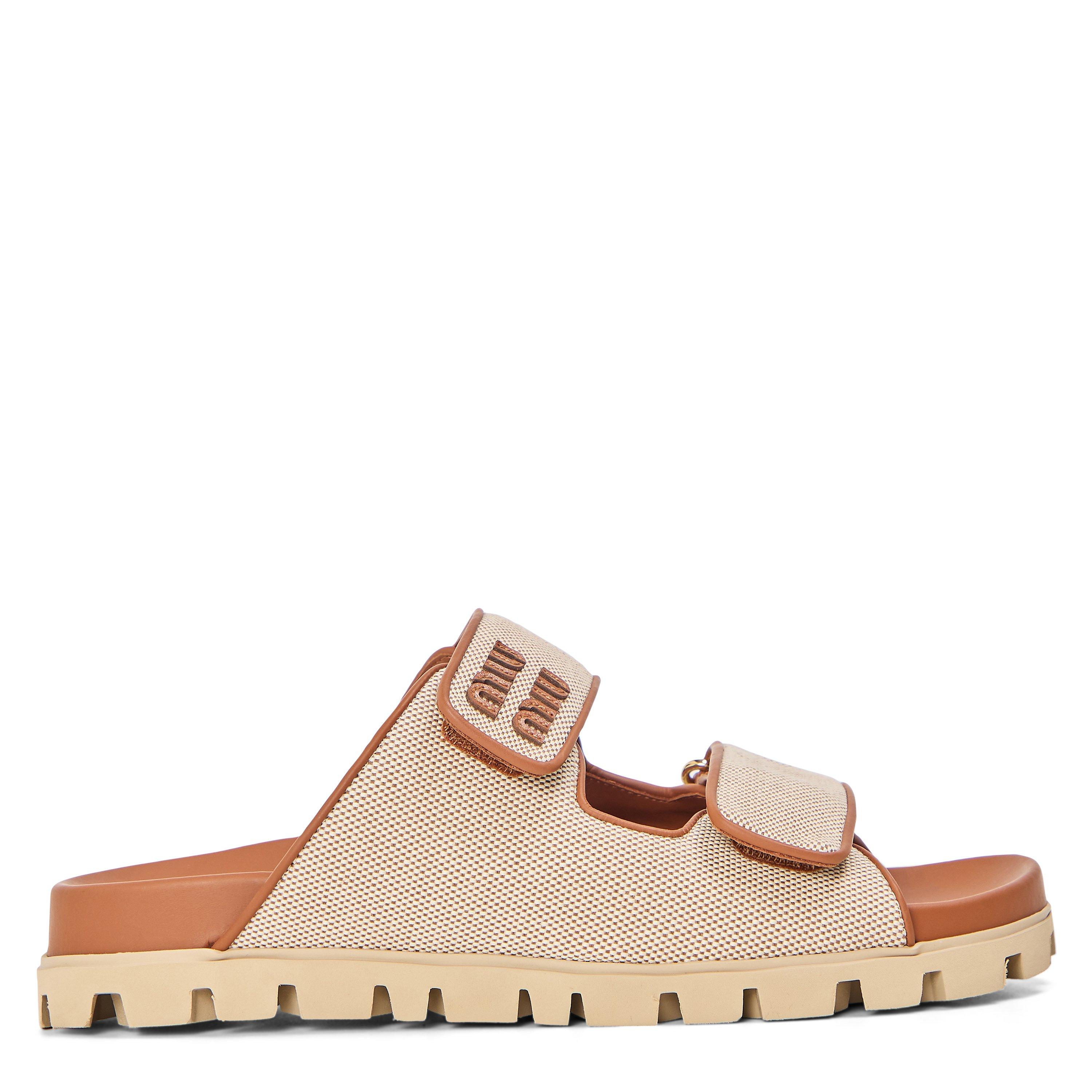 Natural Brandy - Miu Miu - Women's Flat Sandals - 1