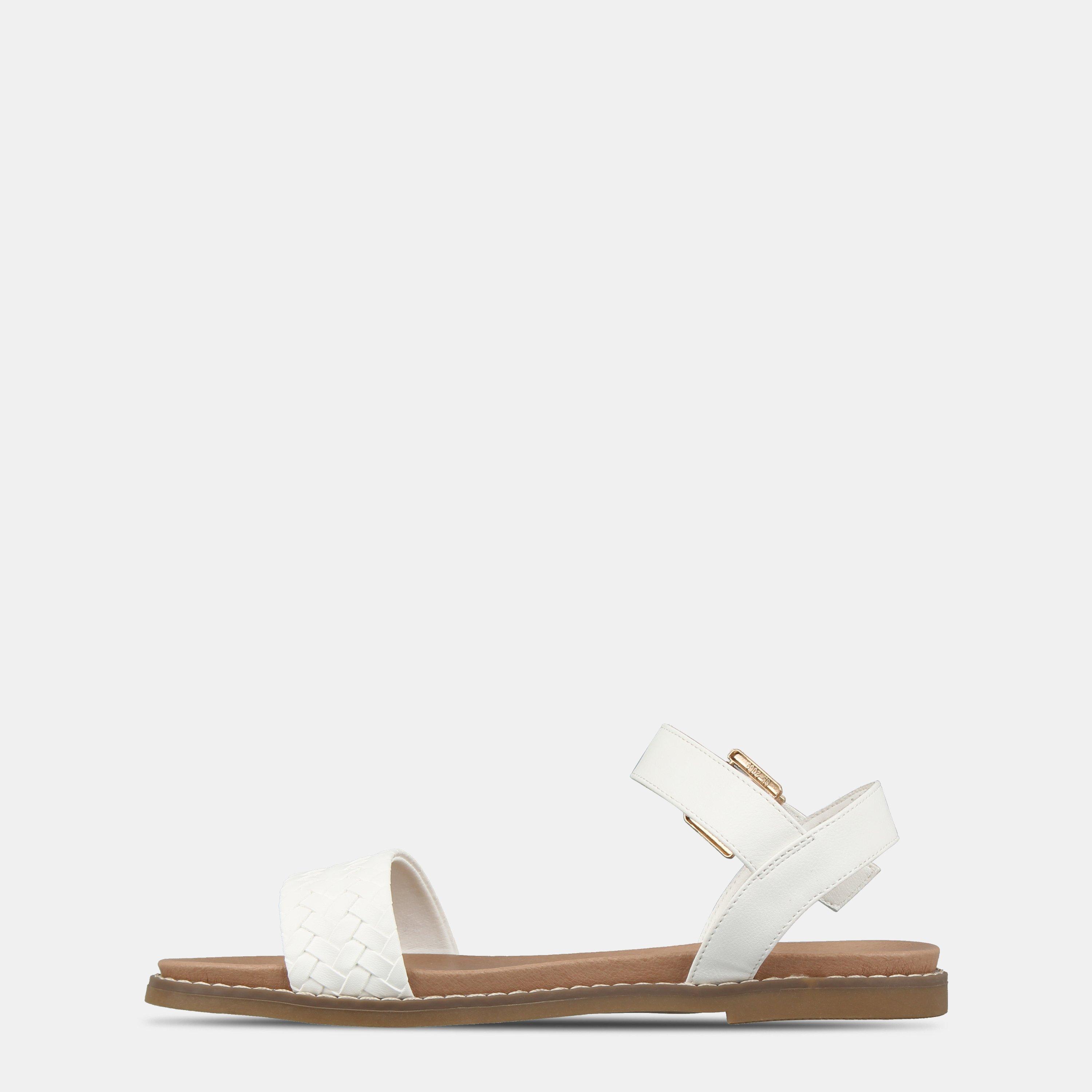 White - Miso - Interweave Flat Sandals - 2