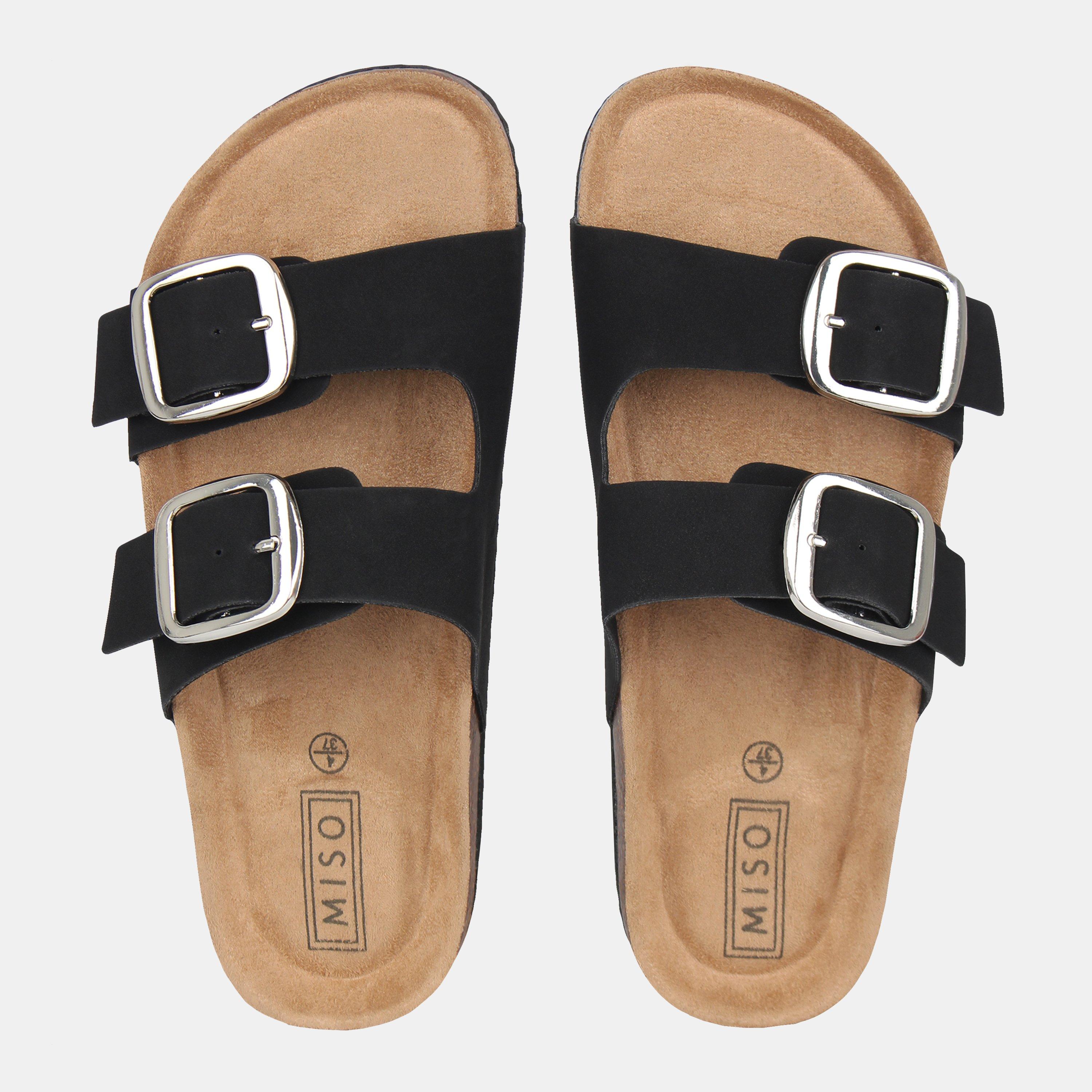 Black - Miso - Women's Birki Flat Sandals - 4