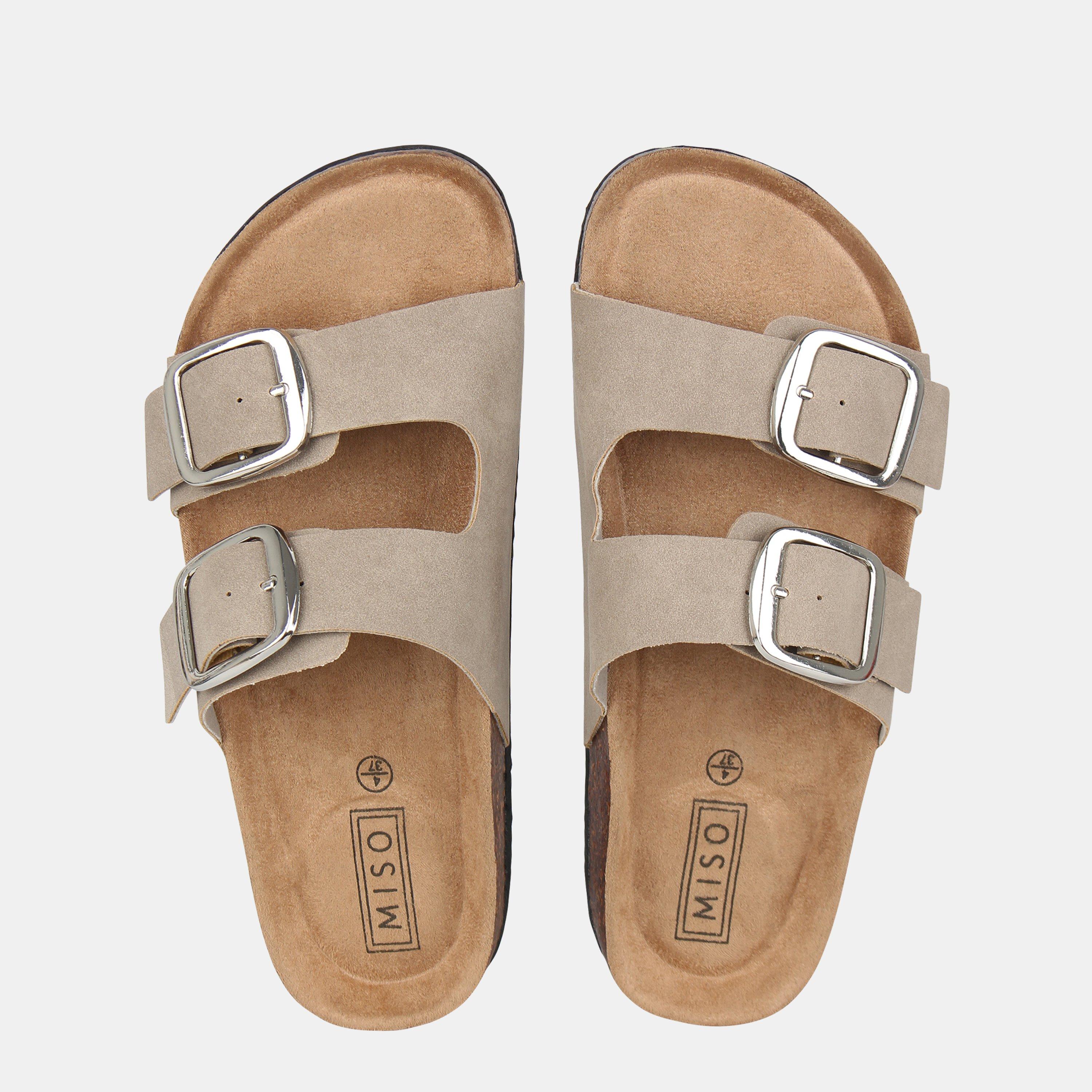 Taupe - Miso - Women's Birki Flat Sandals - 4