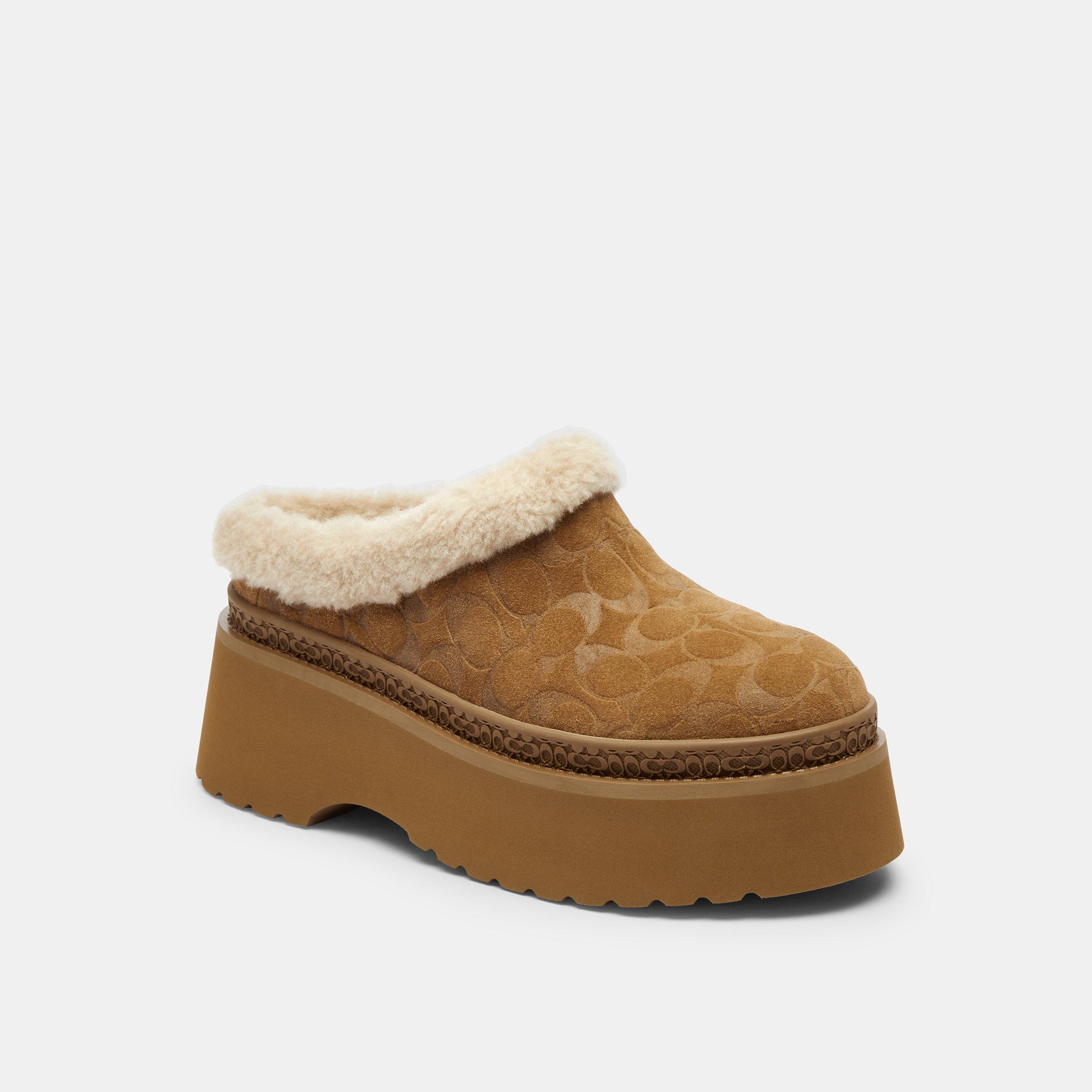 Tobacco - Coach - Women's Cecelia Platform Slip-On Clogs - 1