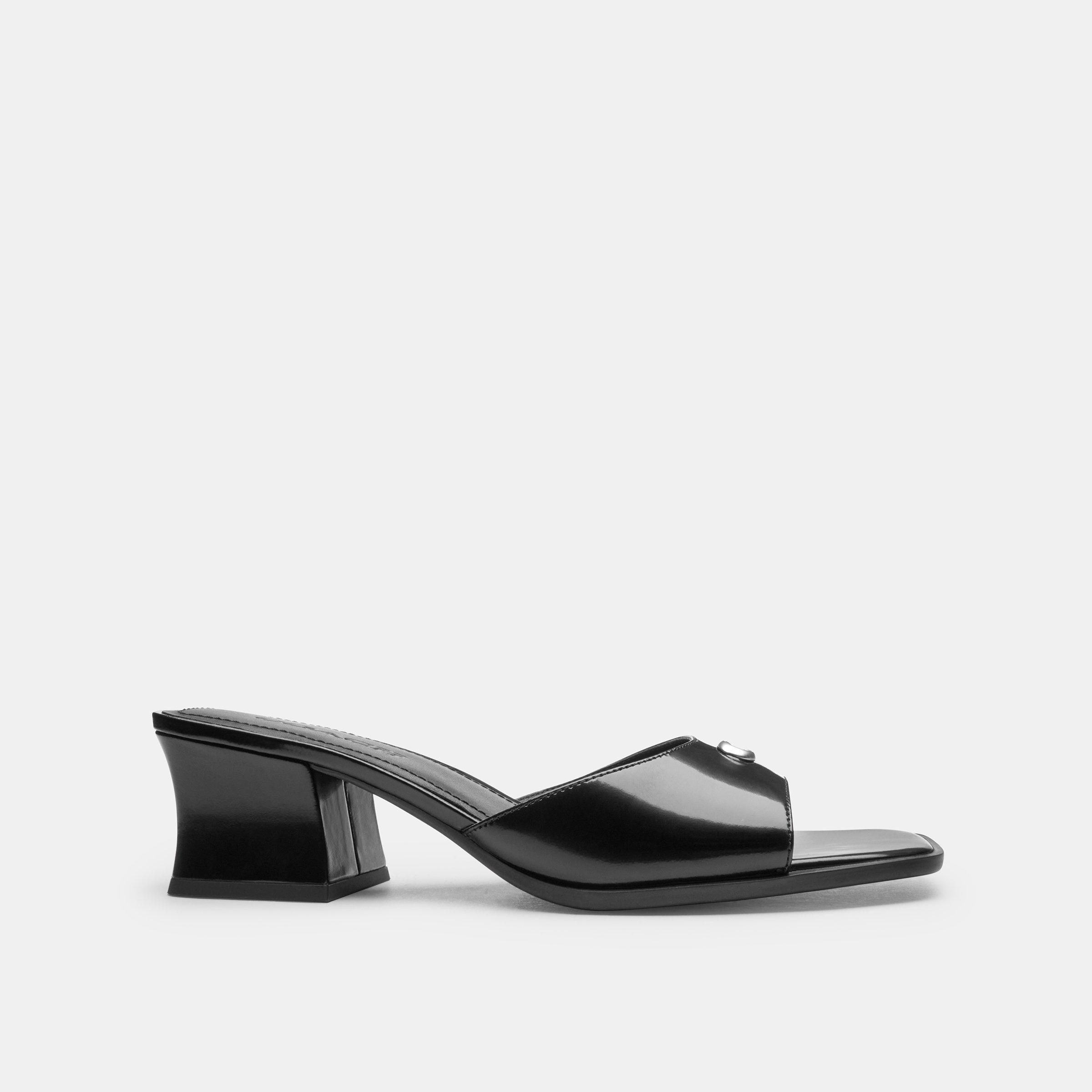 Black - Coach - Women's Heeled Sandals - 2