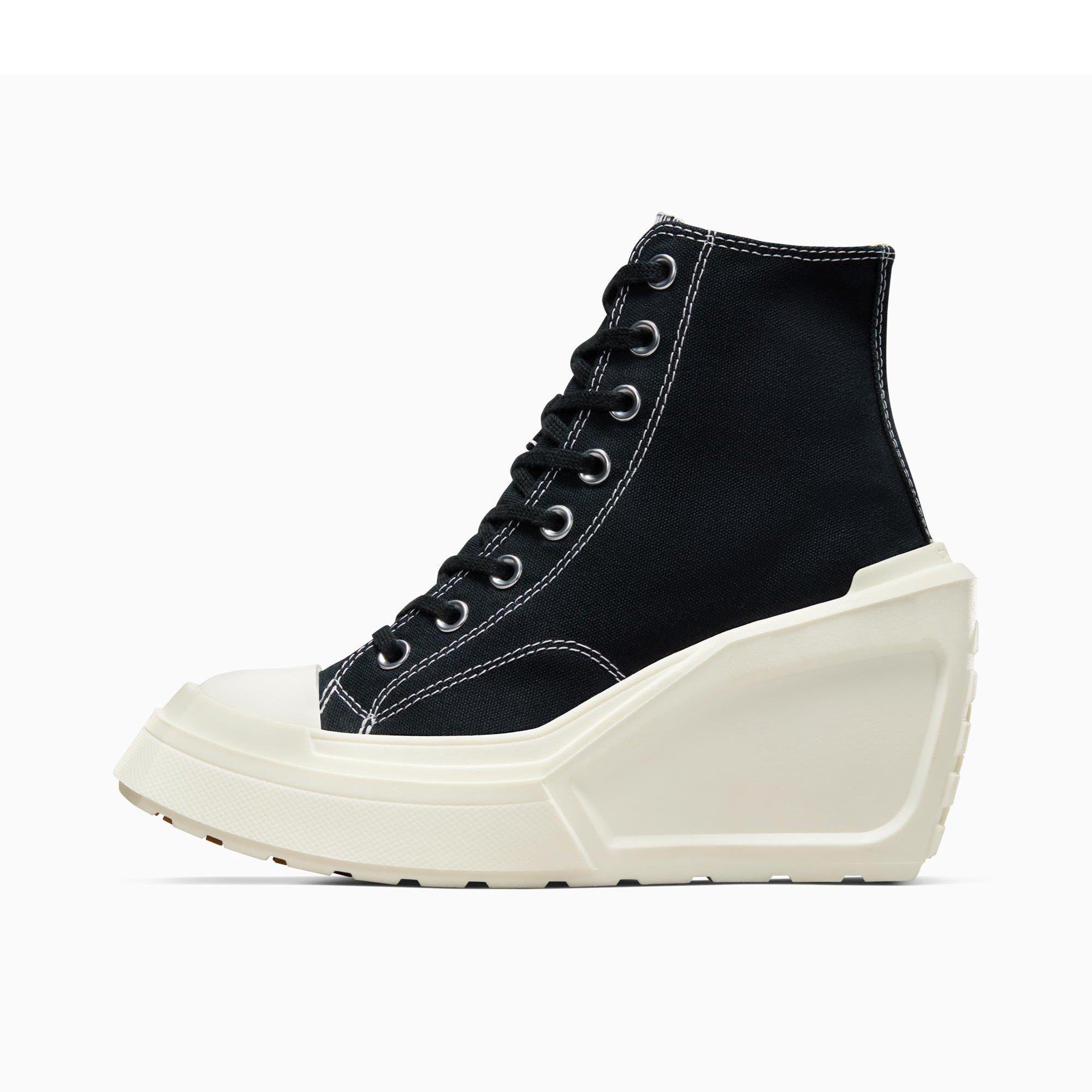001-Black/Bla - Converse - Women's Chuck 70 De Luxe Wedge Heeled Sandals - 2