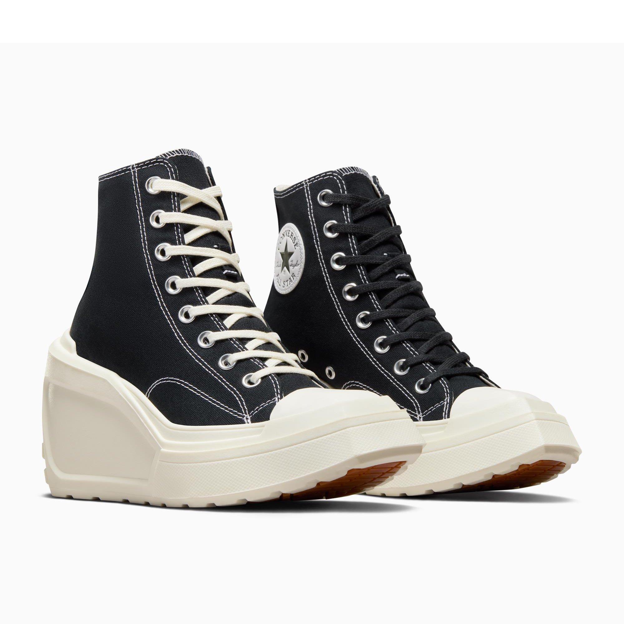 001-Black/Bla - Converse - Women's Chuck 70 De Luxe Wedge Heeled Sandals - 3