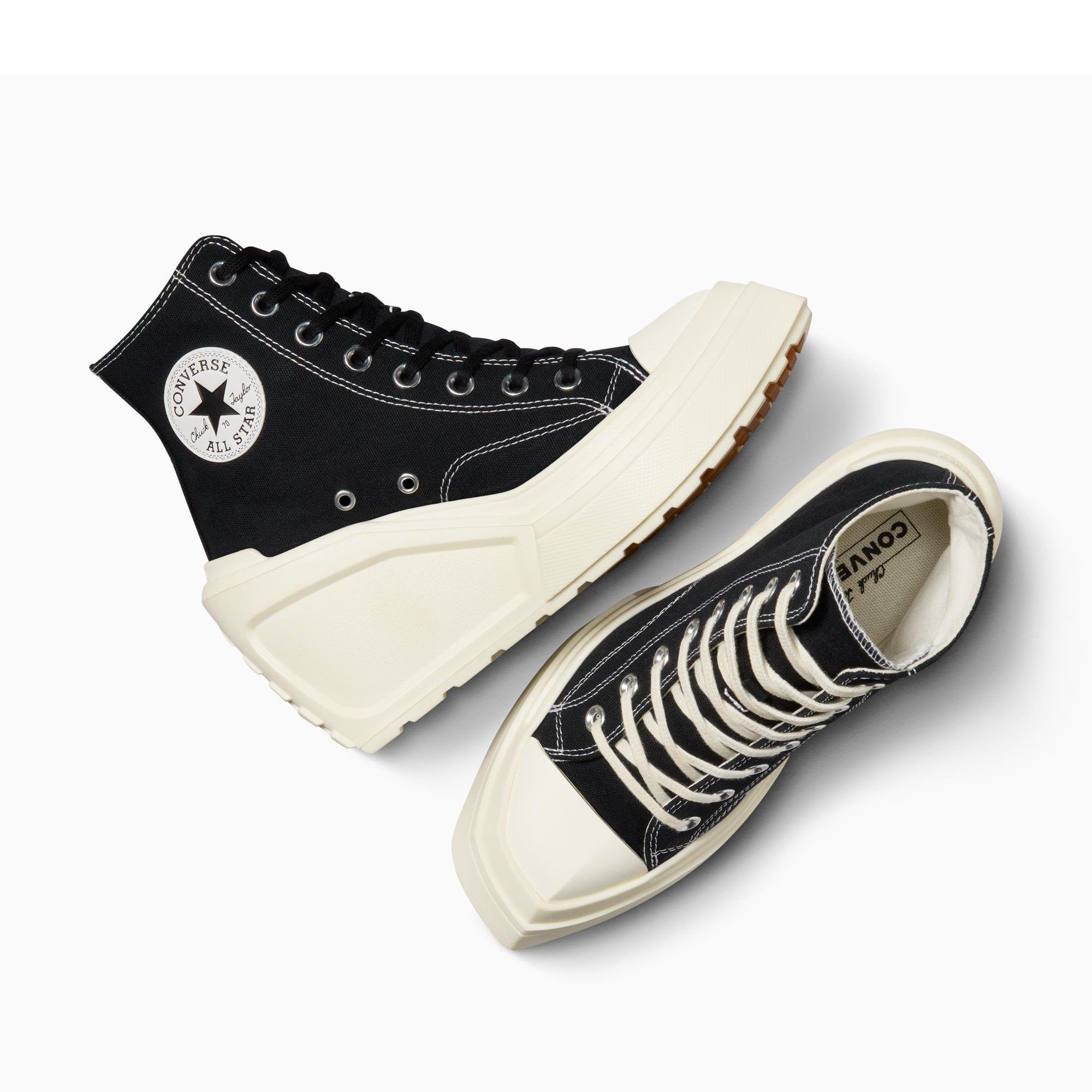 001-Black/Bla - Converse - Women's Chuck 70 De Luxe Wedge Heeled Sandals - 5