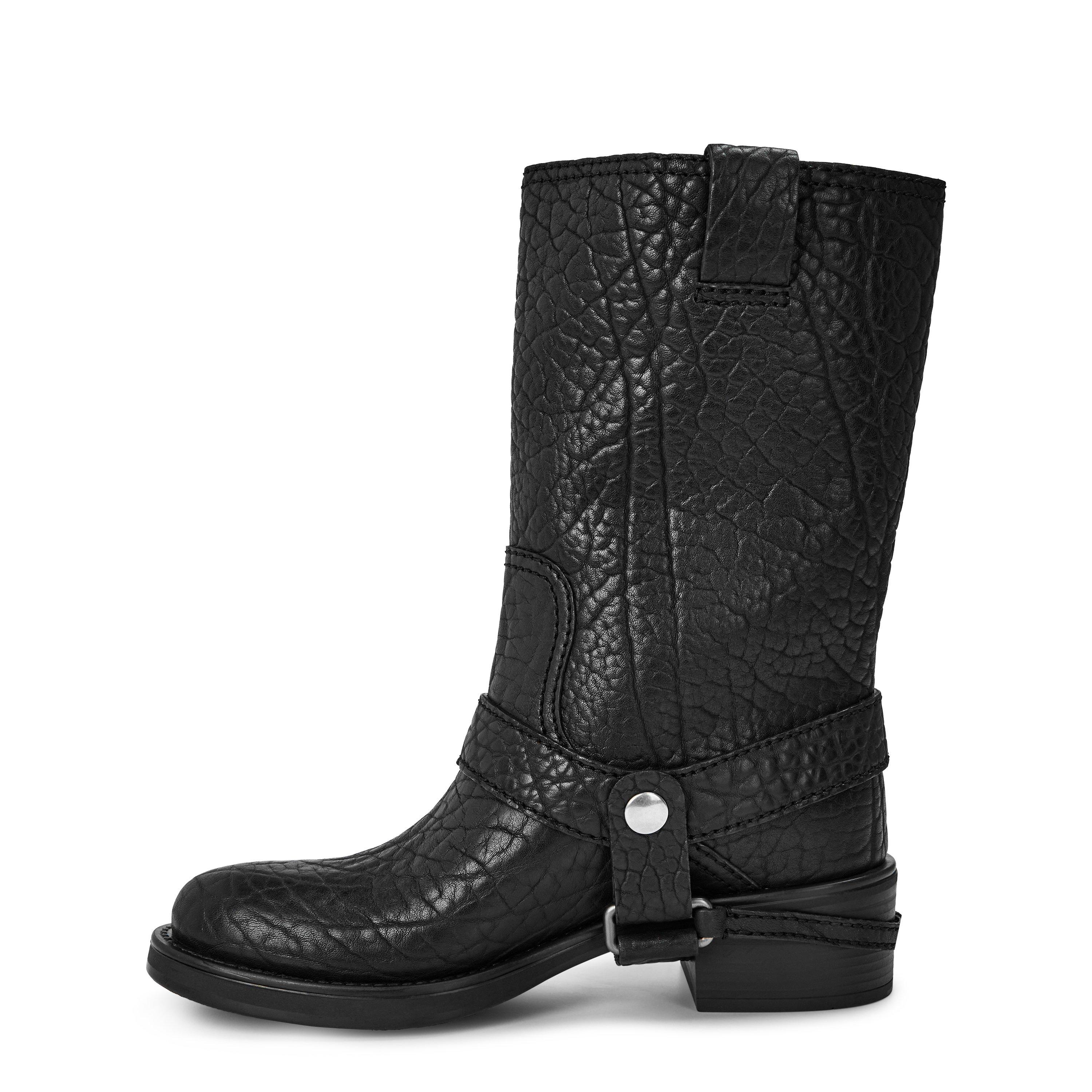Nero - Miu Miu - Leather Biker Boots - 2