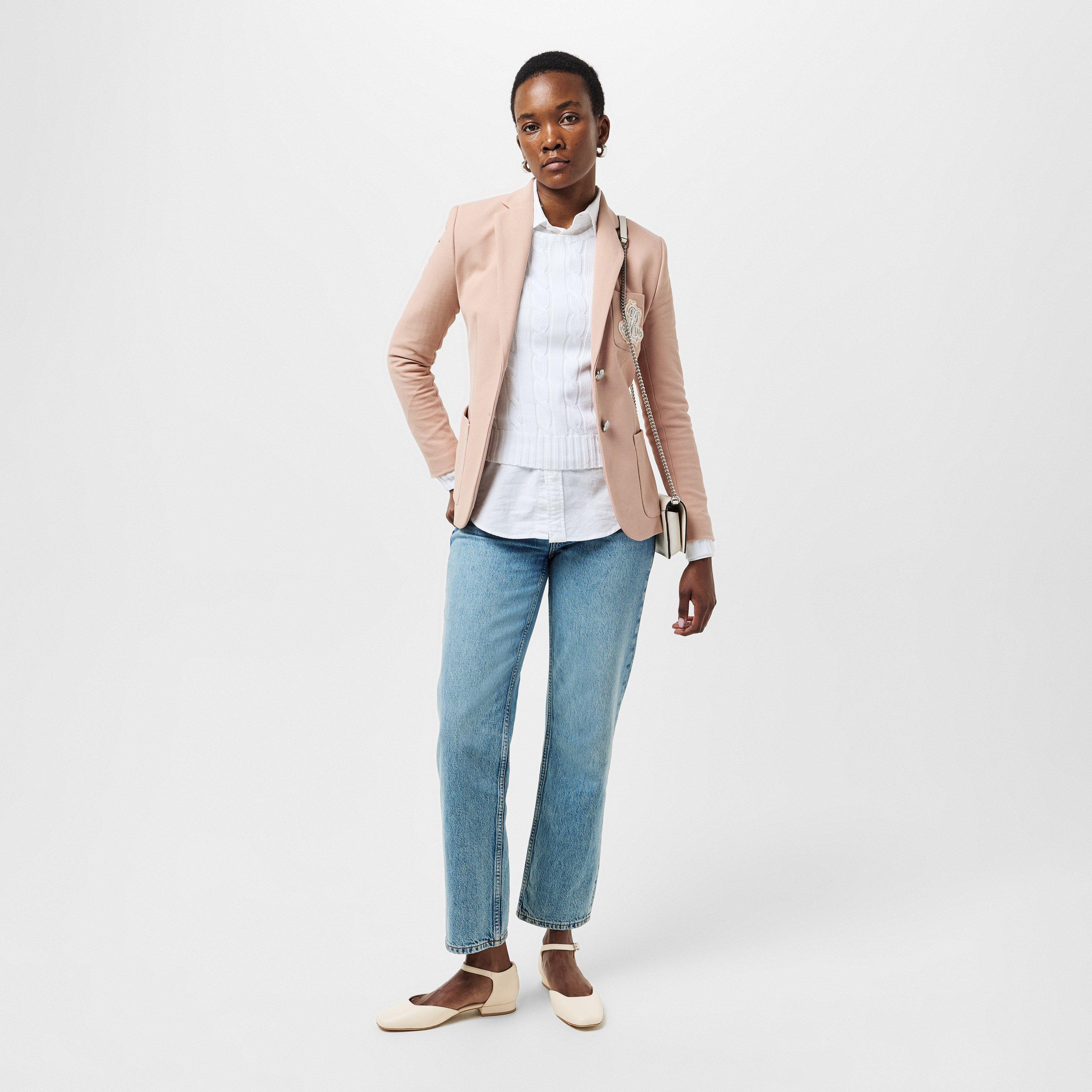 Soft White - Lauren by Ralph Lauren - Women's Real Leather Emellie Ballet Pumps - 6