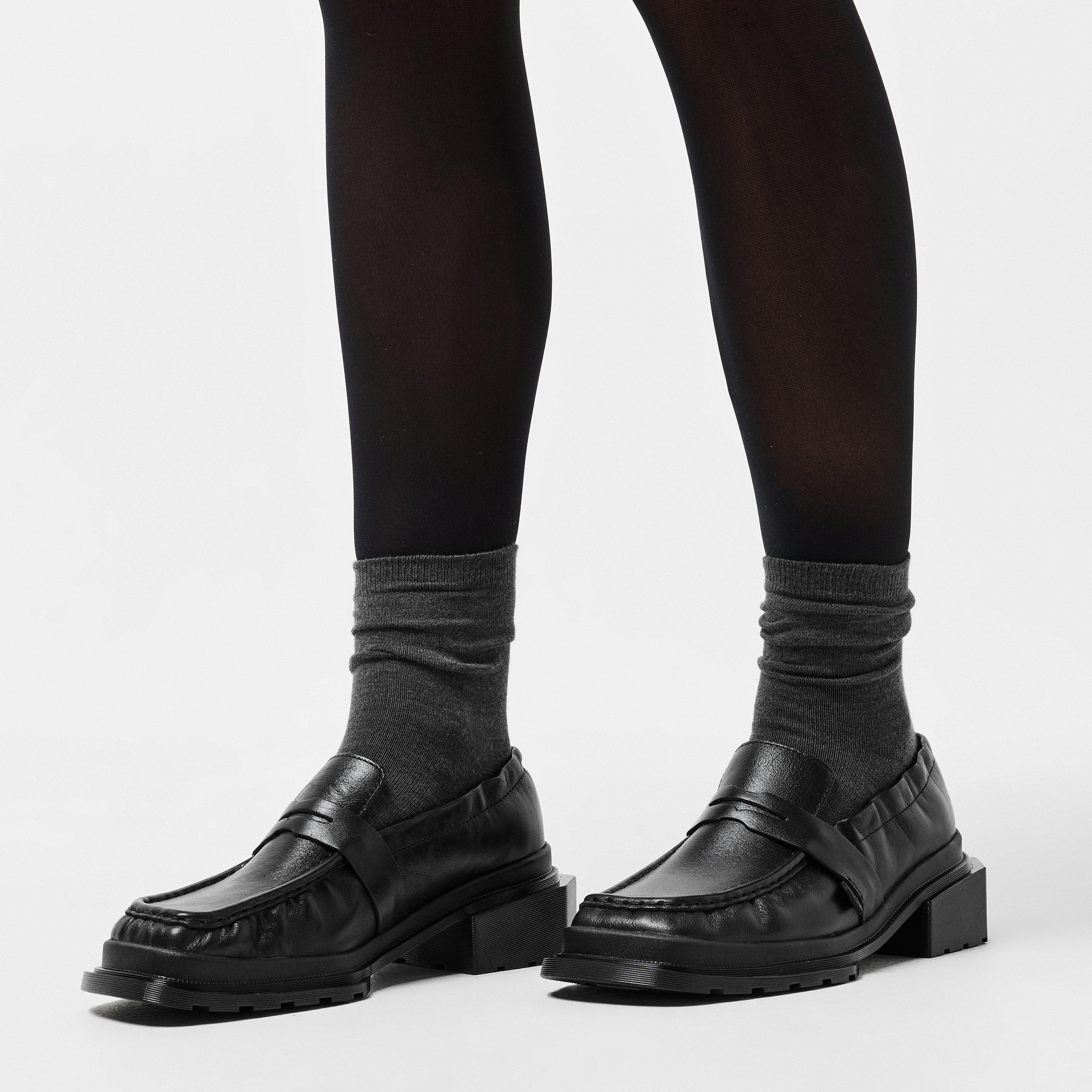 Black Gloss - Dr Martens - Women's Doc Maybole Loafers - 3