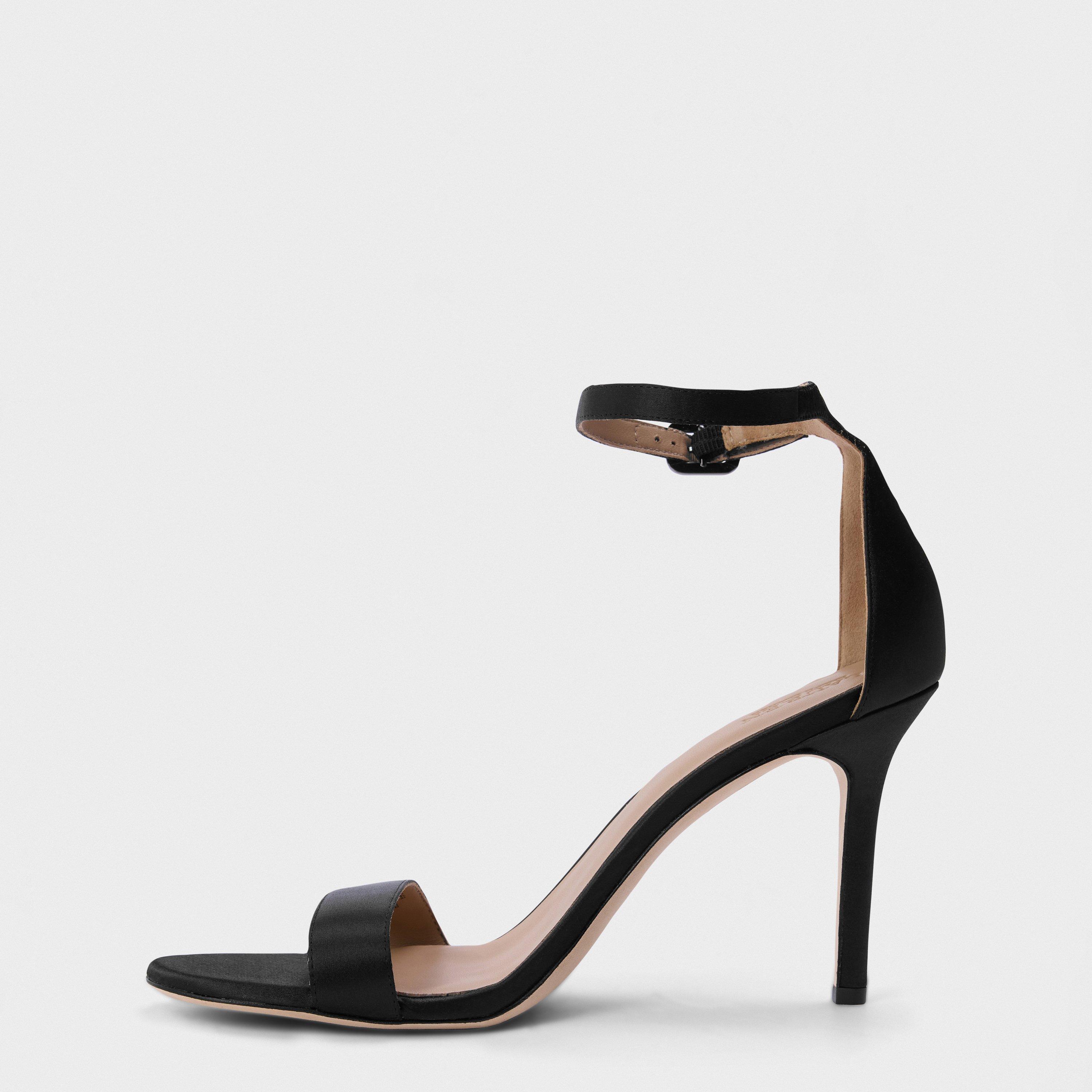 Black - Lauren by Ralph Lauren - Women's Real Leather Allie Heeled Sandals - 2