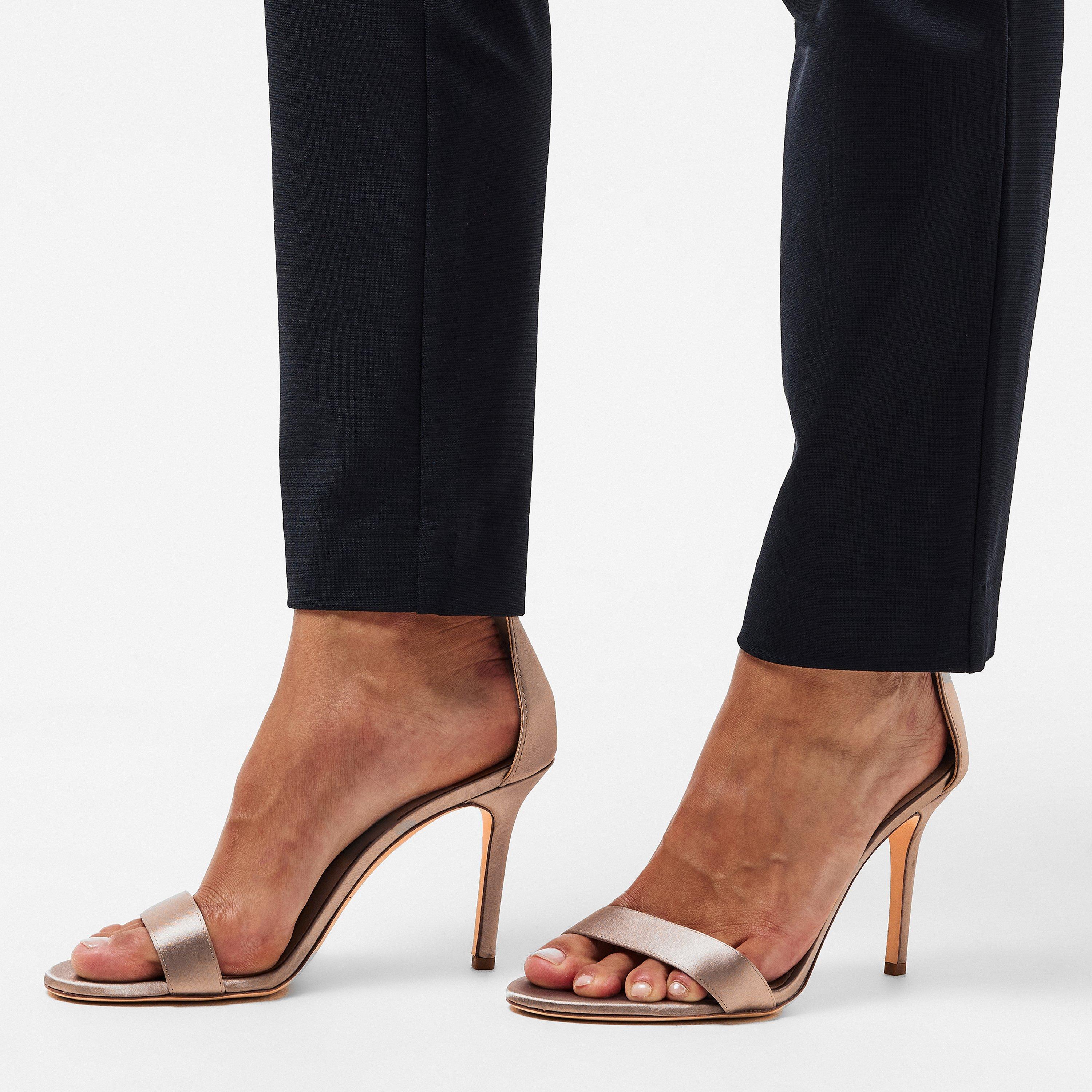 Taupe Brown - Lauren by Ralph Lauren - Women's Allie Leather Heeled Sandals - 3