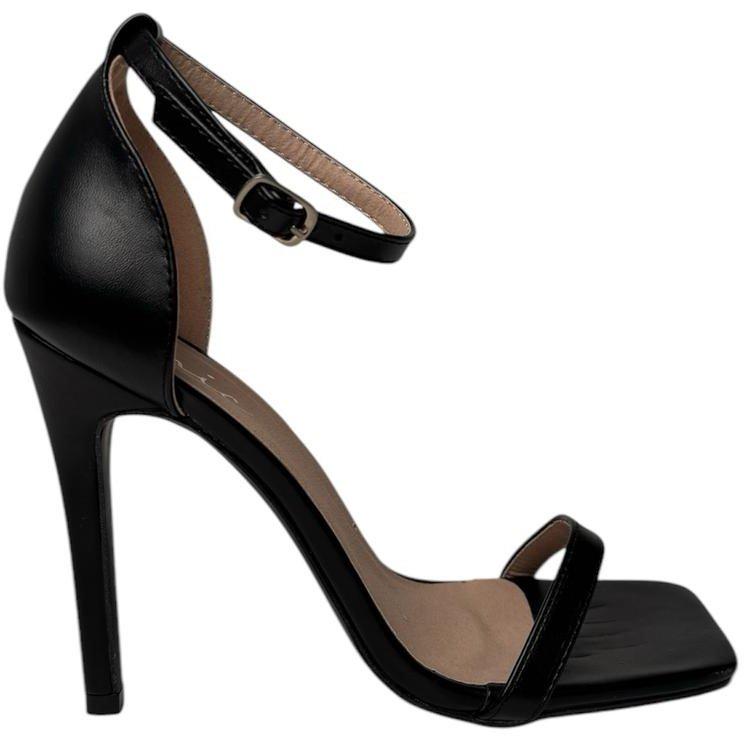 Zwart PU - Chic - Women's Flat Sandal - 1