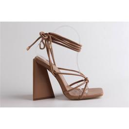 Chic Strappy Block Heel Tie-Up Heeled Sandal