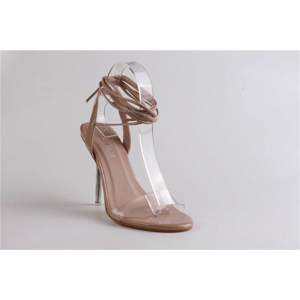 Nude Patent - Chic - Tie Strap Flat Sandal - 2