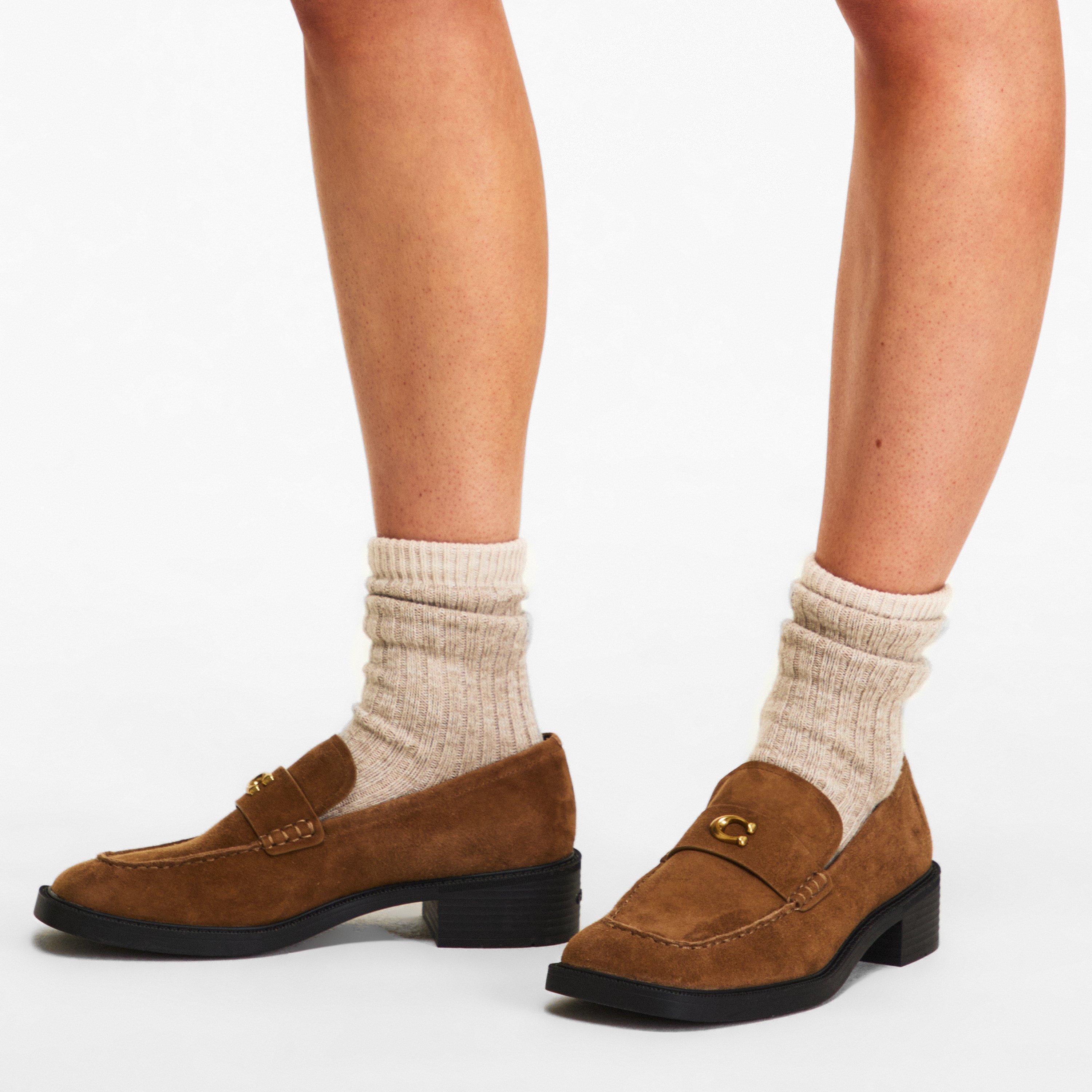 Coconut Suede - Coach - Women's Glazed Penny Loafers - 3