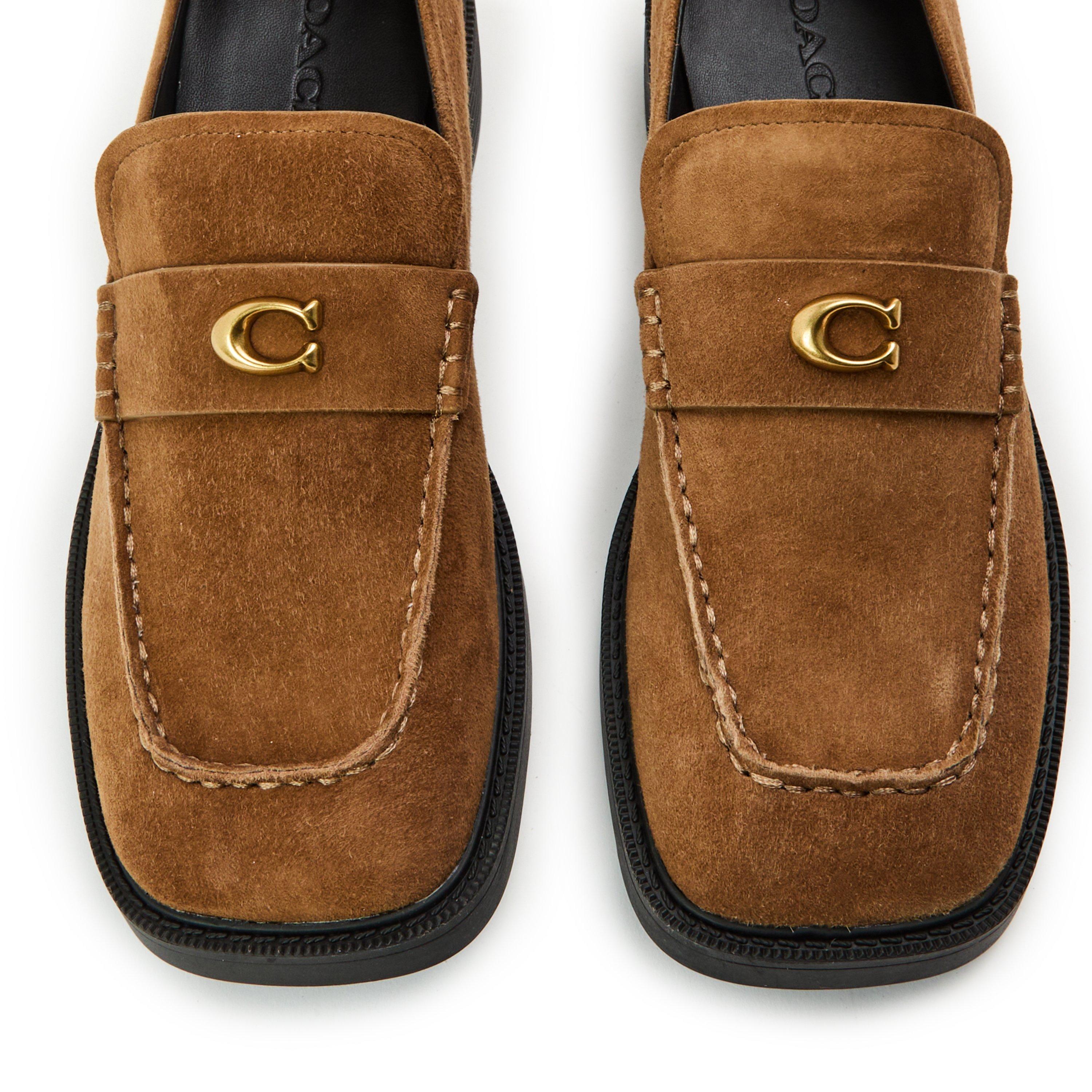Coconut Suede - Coach - Women's Glazed Penny Loafers - 4