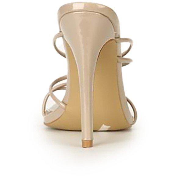 Nude Patent - Chic - Women's Square Toe Loop Strap Flat Sandal - 4