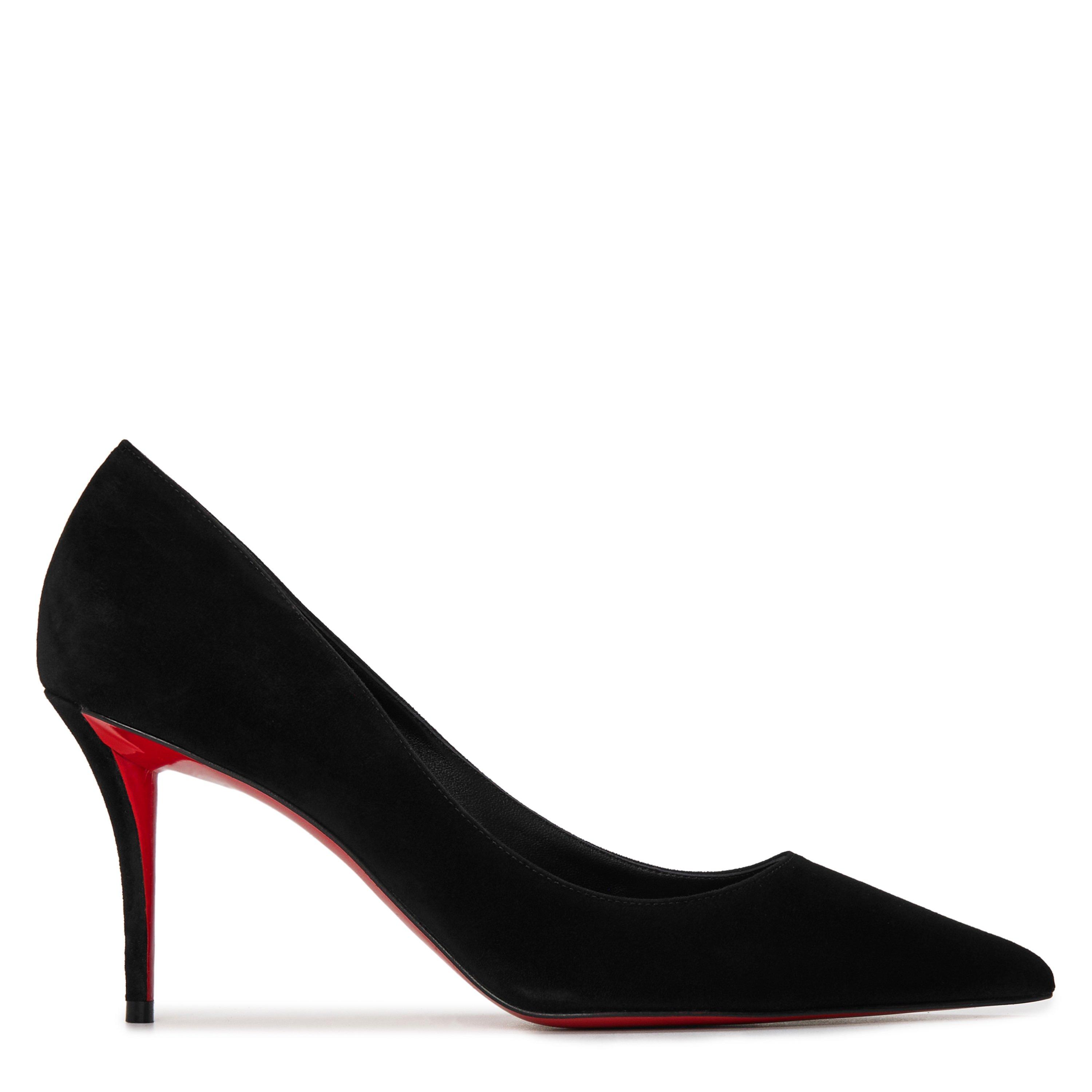 Black - Christian Louboutin - Women's Pointed Toe Lacquered Sole Stiletto Court Shoes - 1