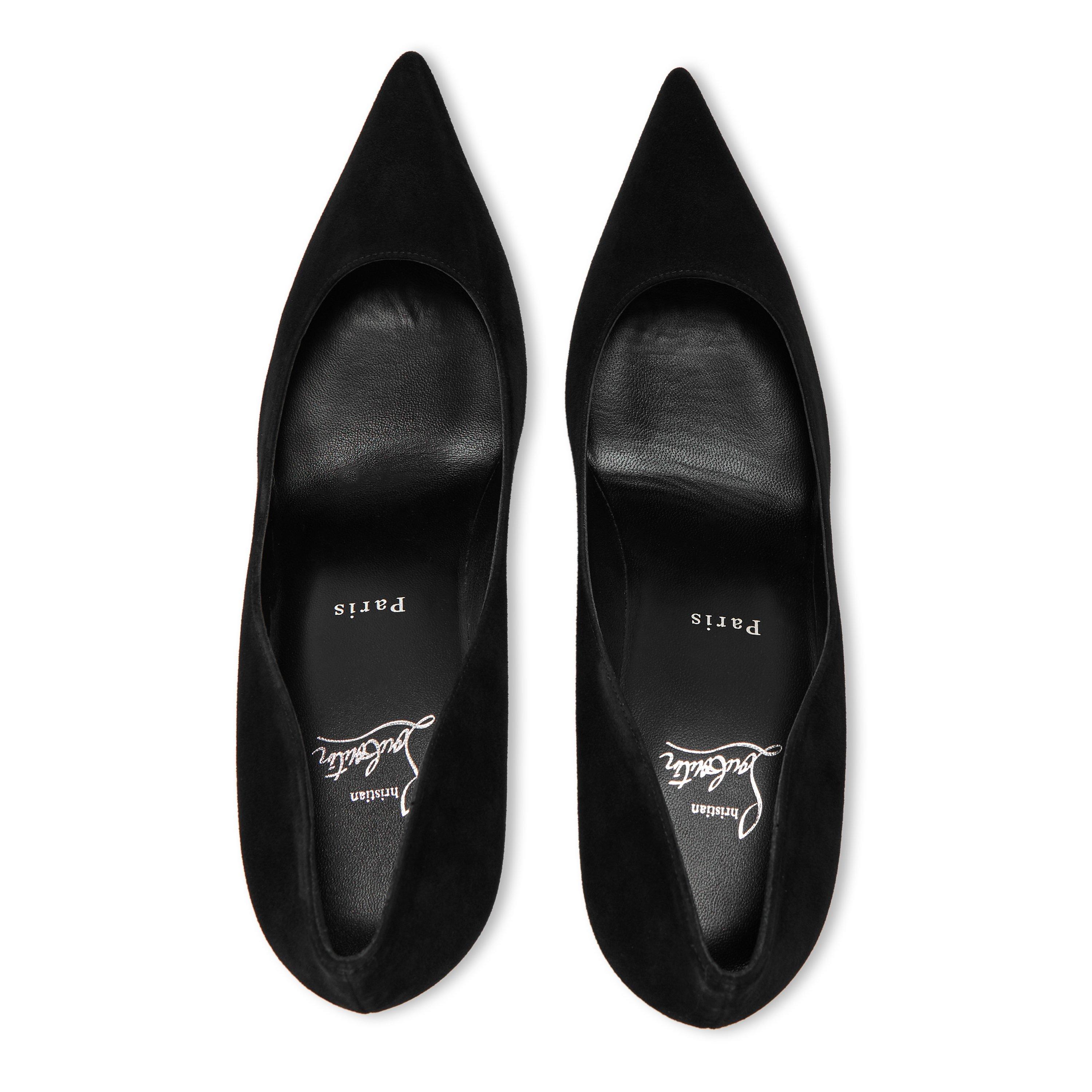 Black - Christian Louboutin - Women's Pointed Toe Lacquered Sole Stiletto Court Shoes - 4