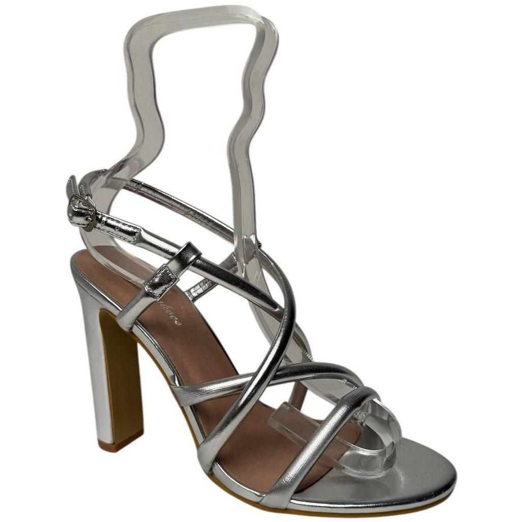 Argento Metallico - Style Shoes - Heeled Sandal - 2