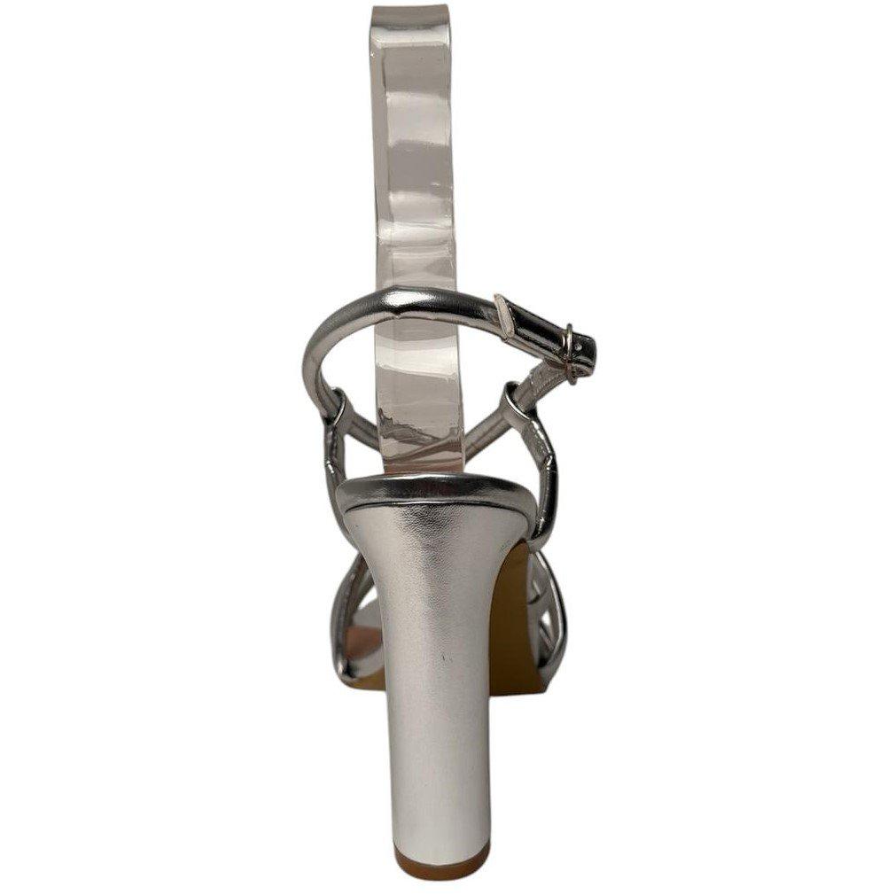 Argento Metallico - Style Shoes - Heeled Sandal - 3